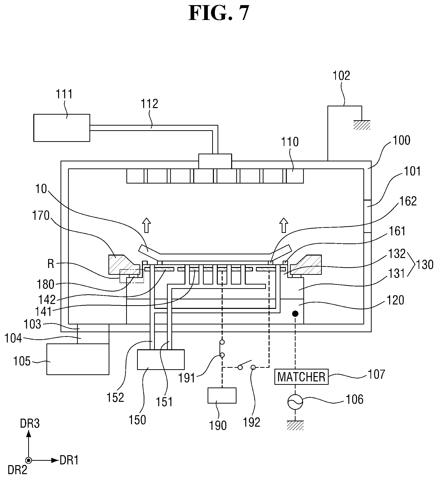 Patent US12106942 Figure 7 – Plasma processing apparatus and method for dechucking wafer in the plasma processing apparatus