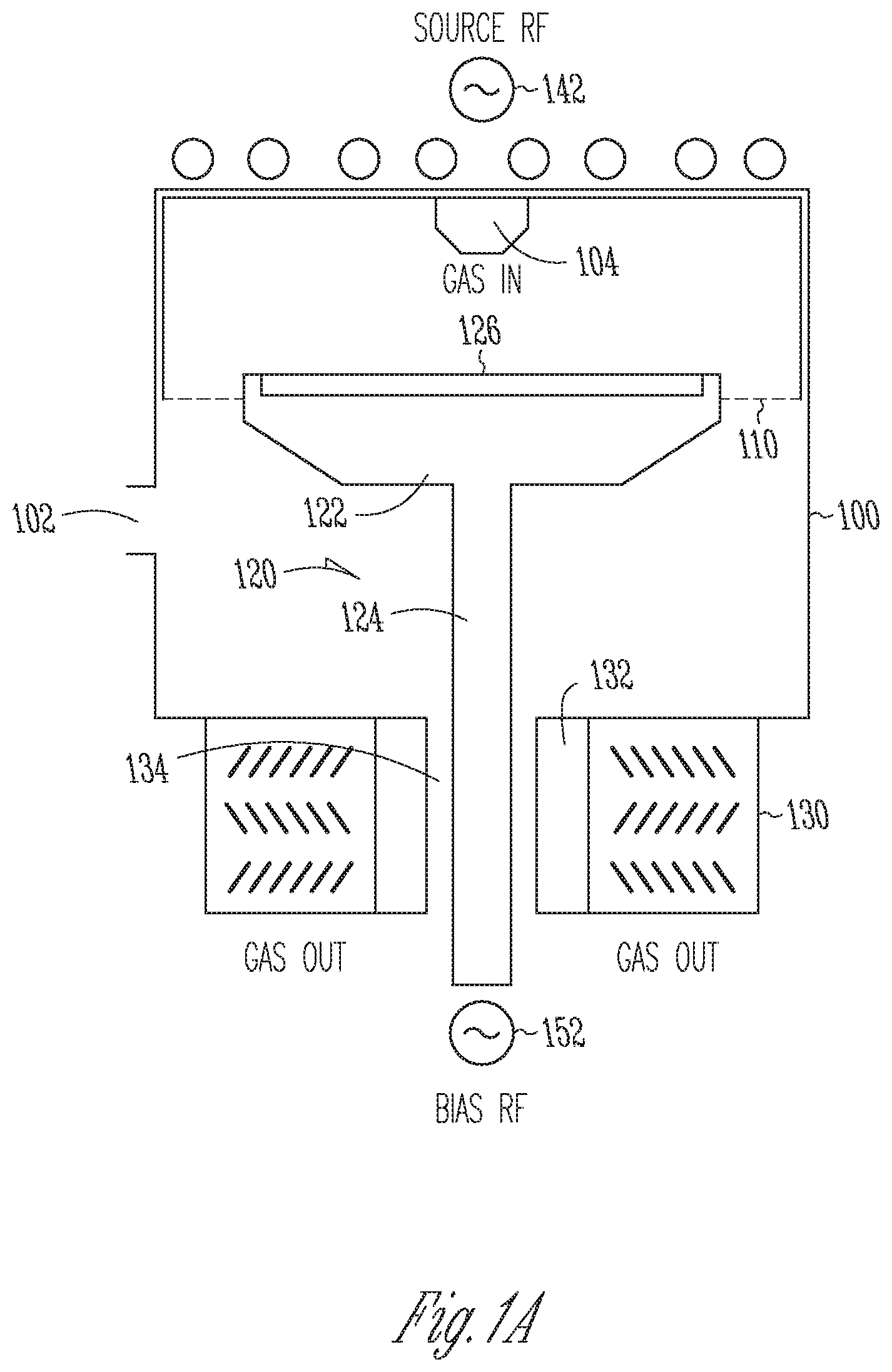Patent US12106946 Figure 1 – Turbomolecular pump and cathode assembly for etching reactor
