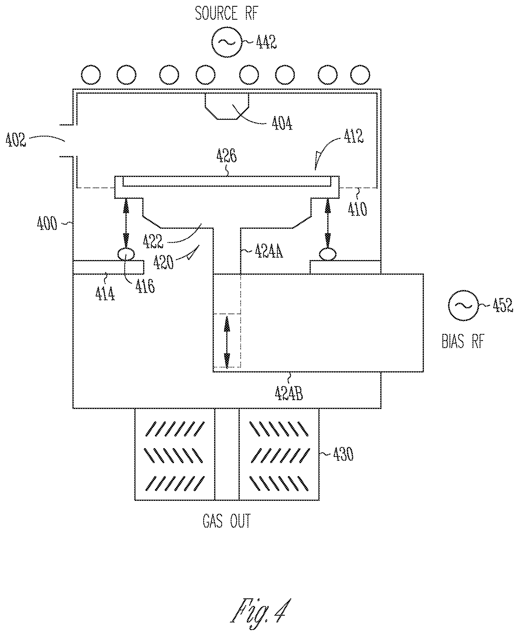 Patent US12106946 Figure 5 – Turbomolecular pump and cathode assembly for etching reactor