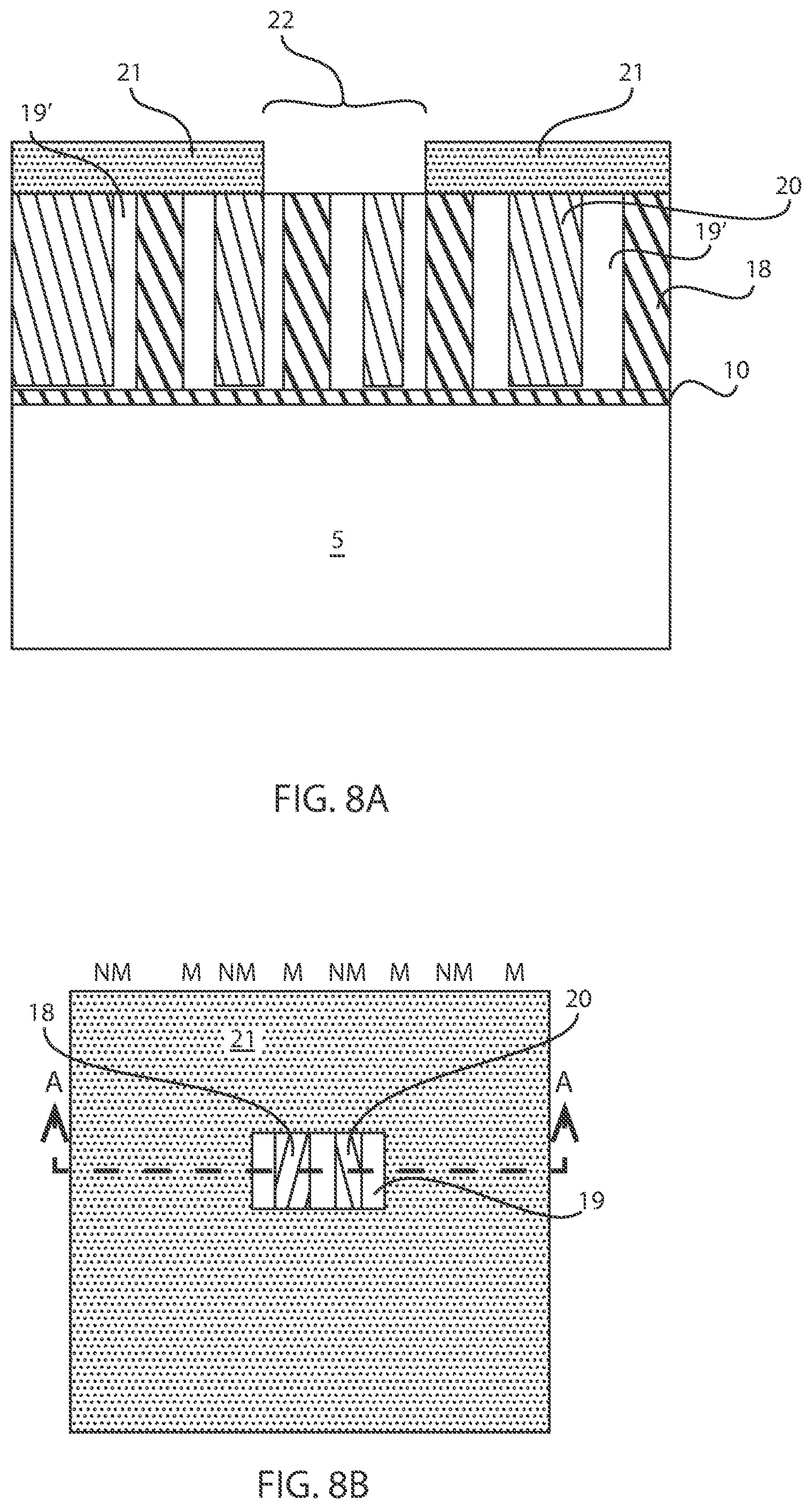 Patent US12106963 Figure 6 – Self aligned pattern formation post spacer etchback in tight pitch configurations
