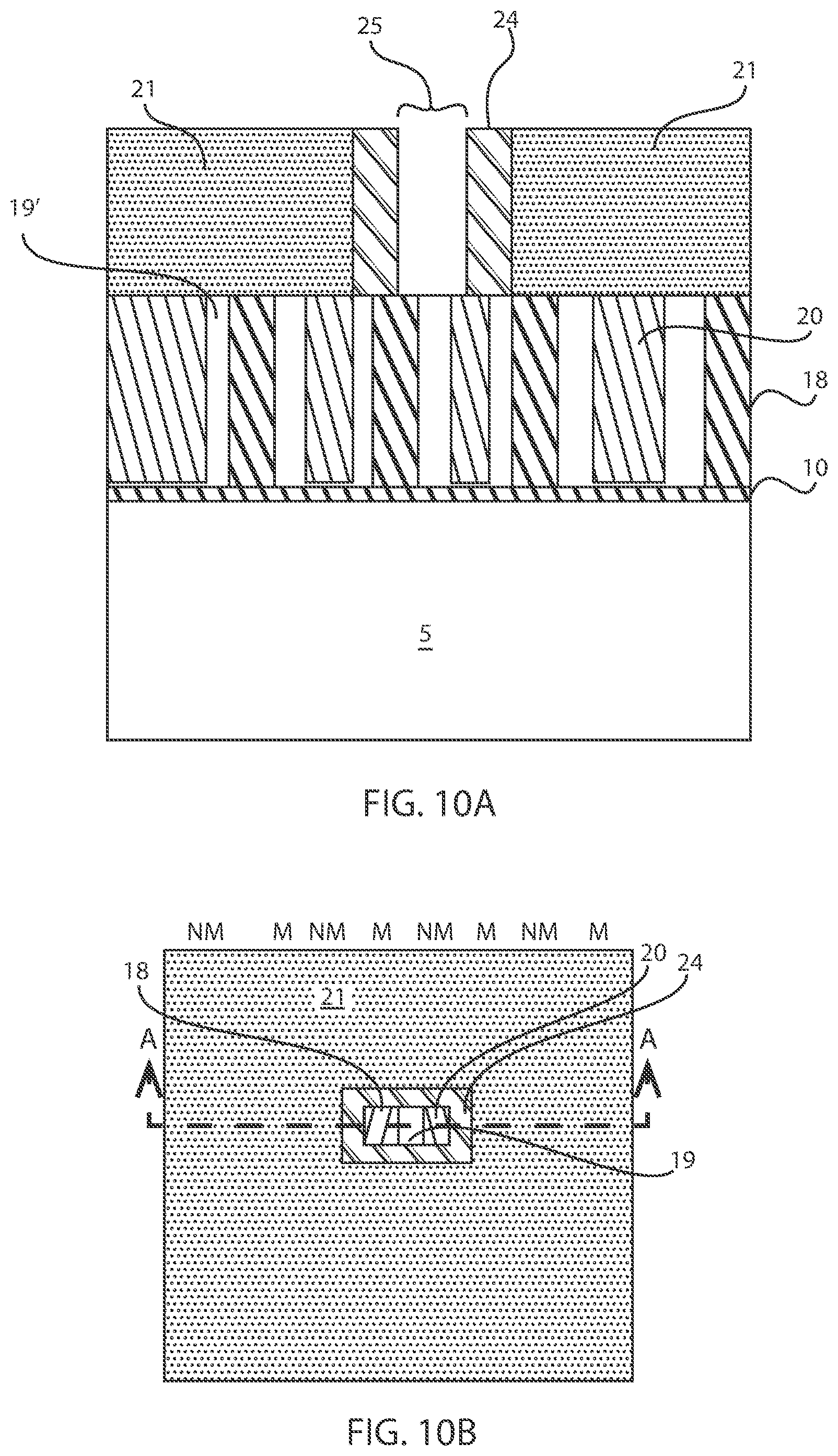Patent US12106963 Figure 8 – Self aligned pattern formation post spacer etchback in tight pitch configurations