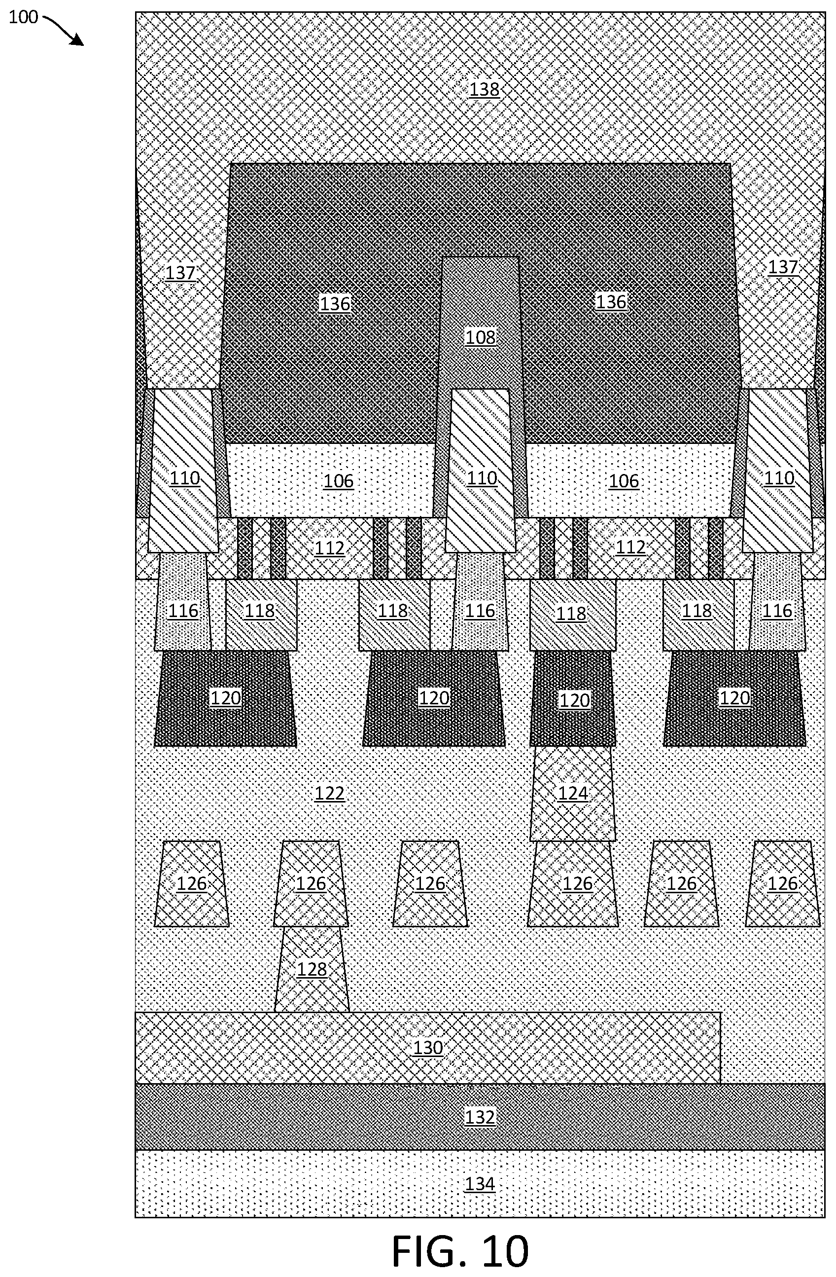 Patent US12106969 Figure 8 – Substrate thinning for a backside power distribution network