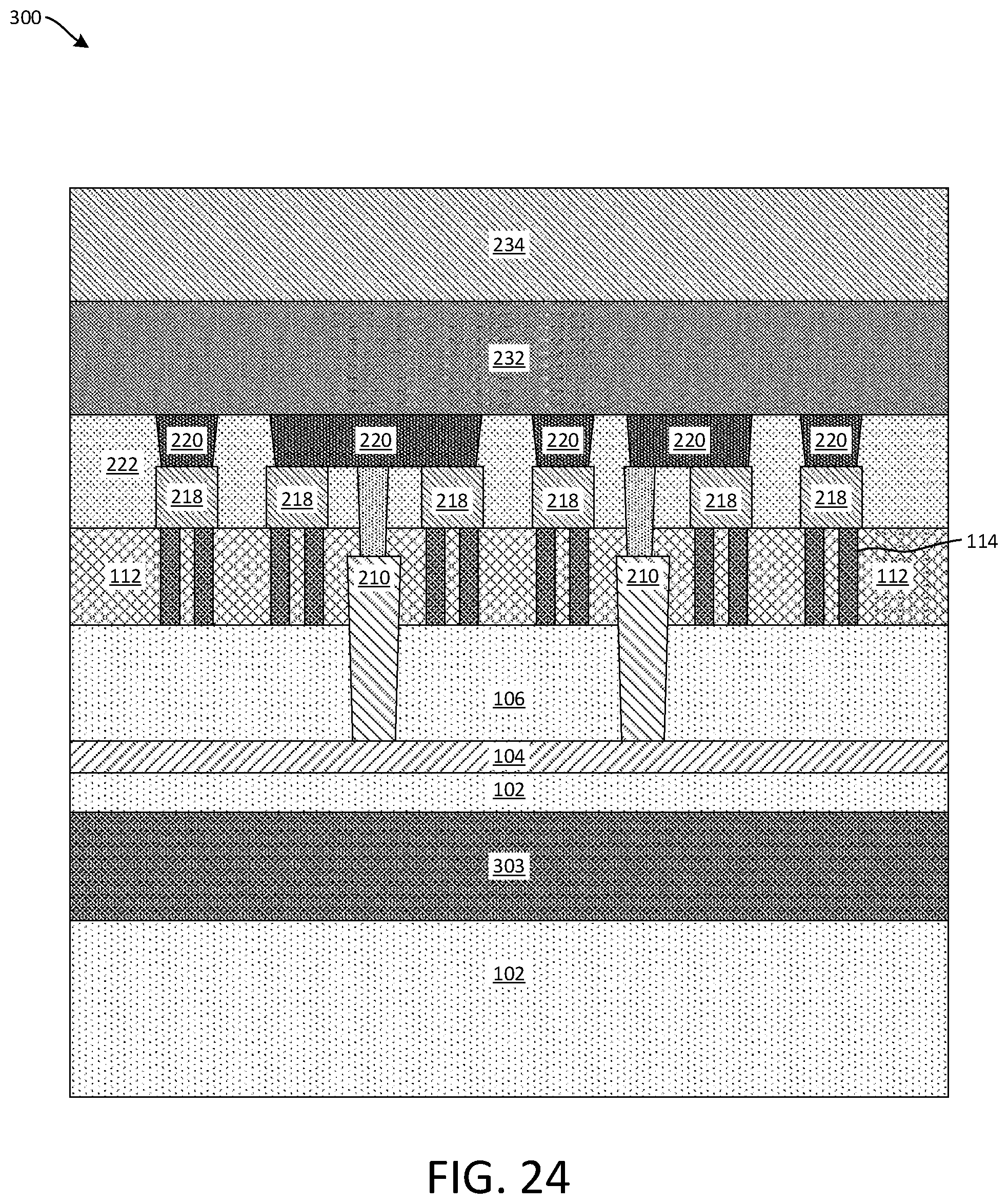 Patent US12106969 Figure 19 – Substrate thinning for a backside power distribution network