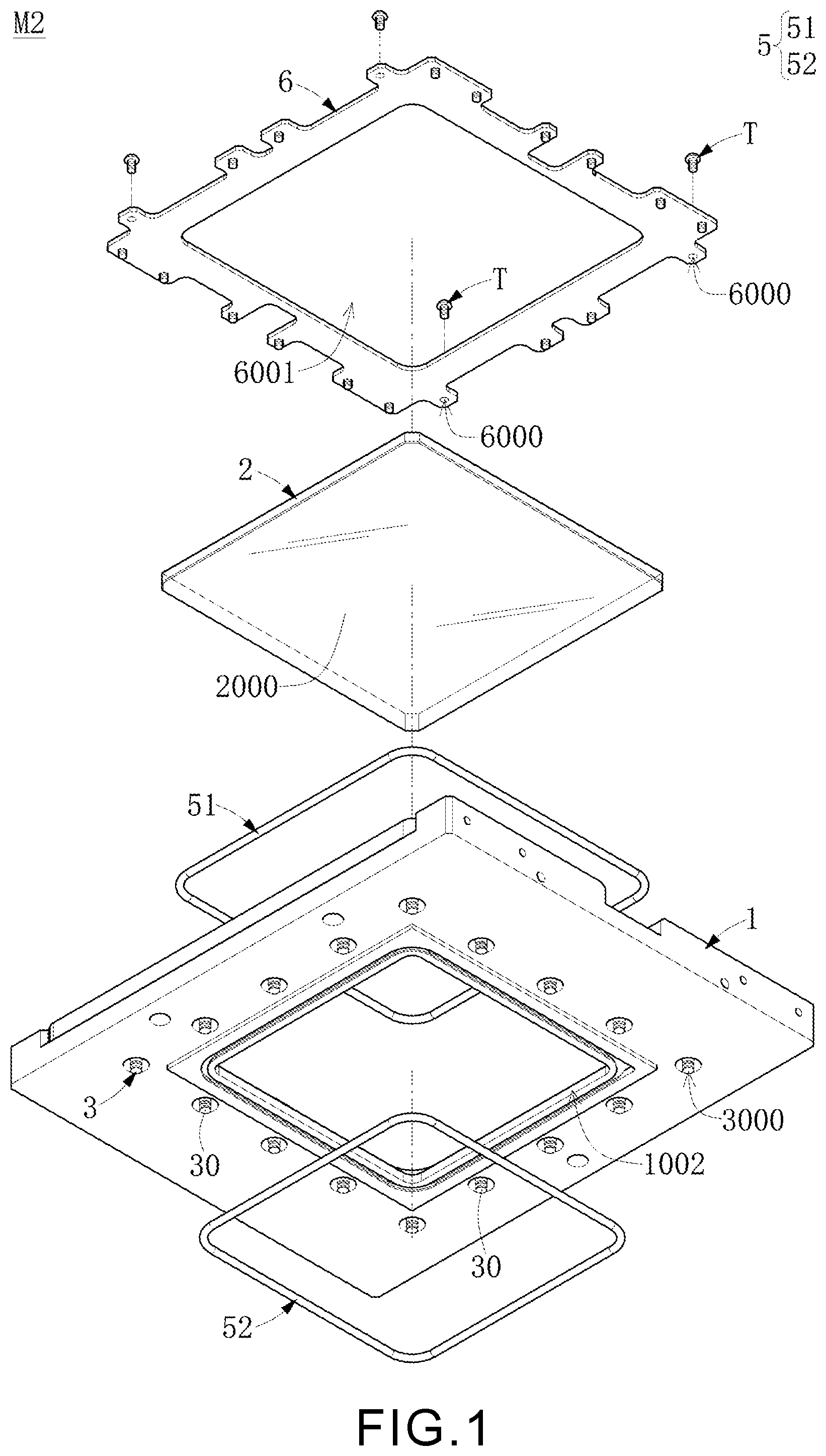 Patent US12106981 Figure 1 – Method of chip transferring and device/module having gas guiding structures with suction openings and intake opening to apply predetermined pressure uniformly on back side of transferring substrate