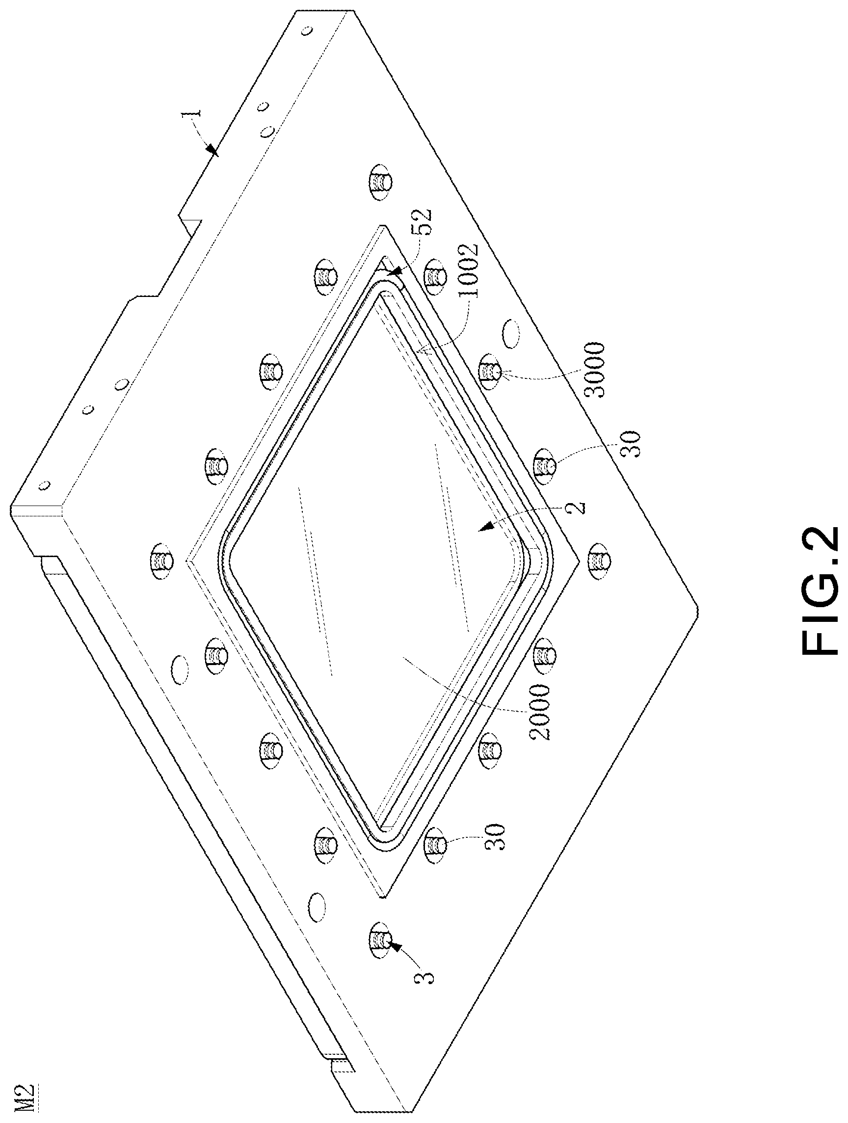 Patent US12106981 Figure 2 – Method of chip transferring and device/module having gas guiding structures with suction openings and intake opening to apply predetermined pressure uniformly on back side of transferring substrate