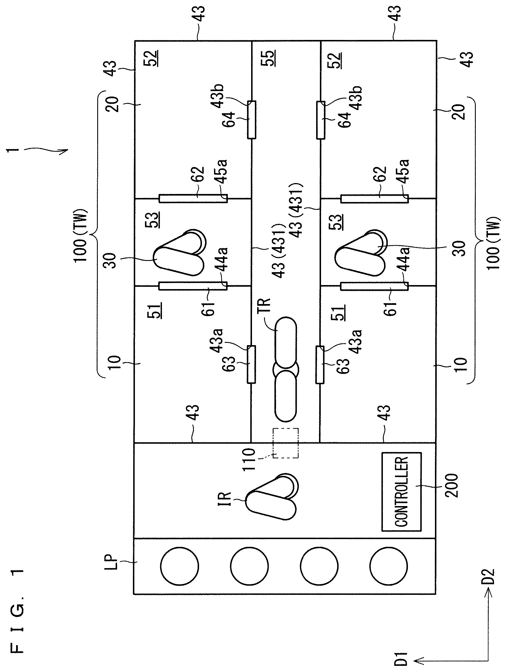 Patent US12106982 Figure 1 – Substrate processing device