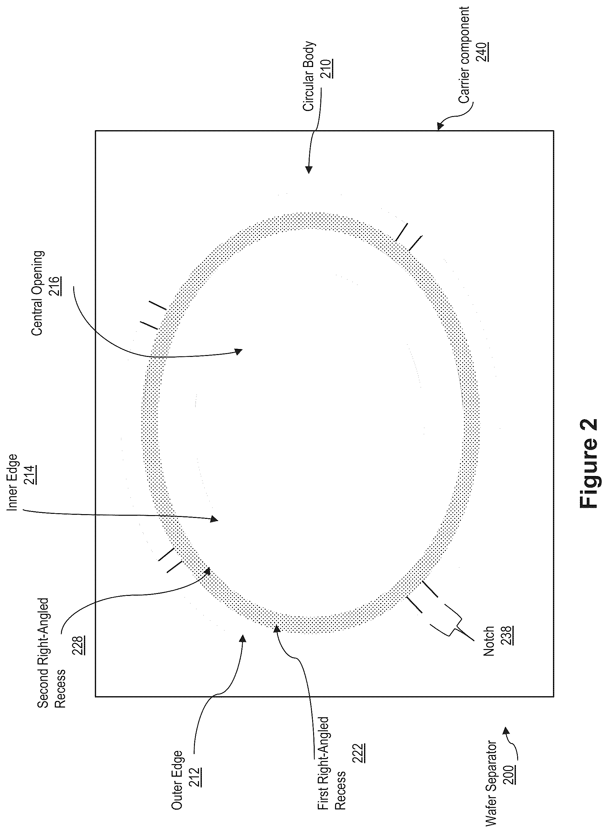 Patent US12106988 Figure 2 – Separators for handling, transporting, or storing semiconductor wafers