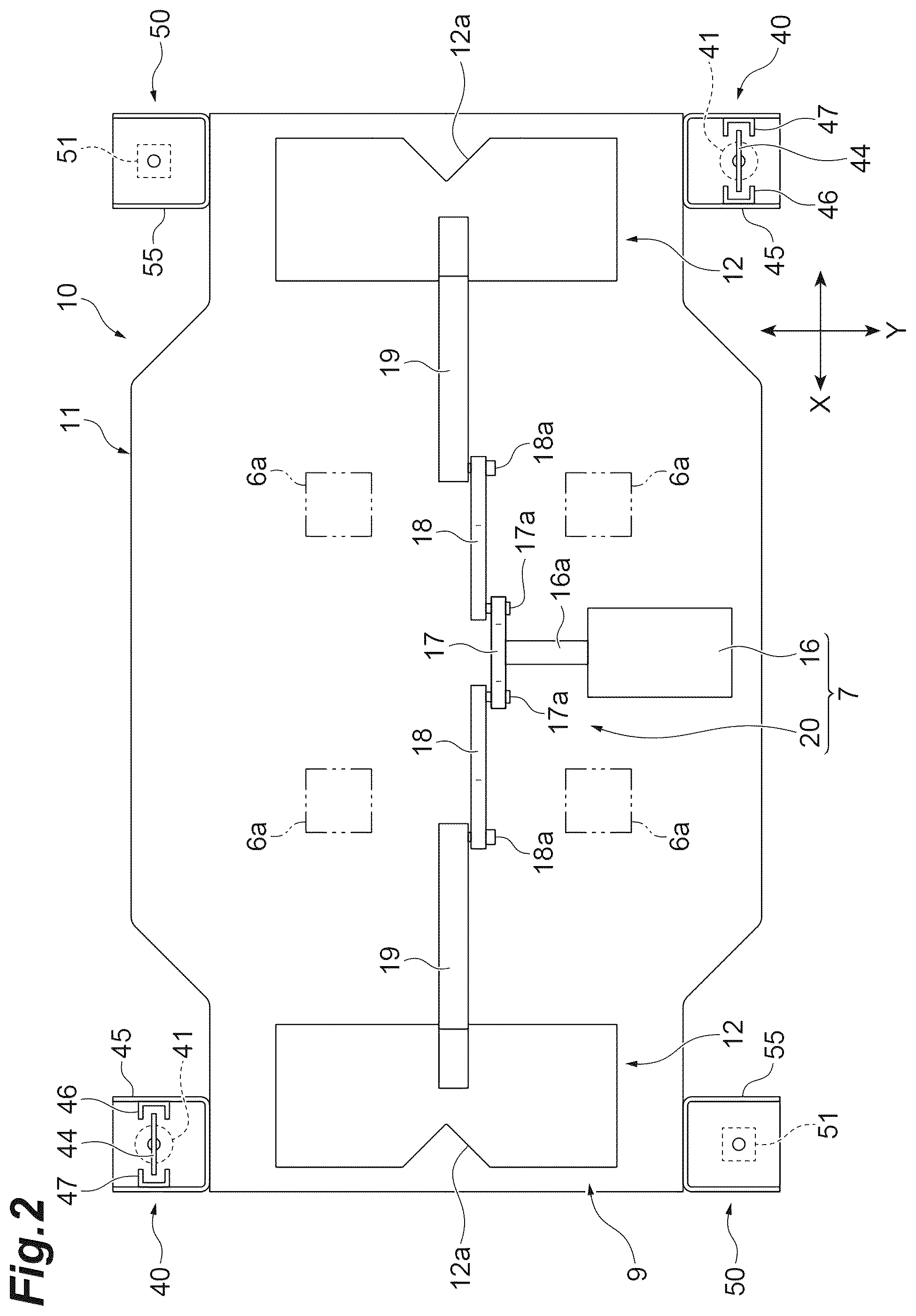 Patent US12106990 Figure 2 – Gripper device, conveyance vehicle, and conveyance method