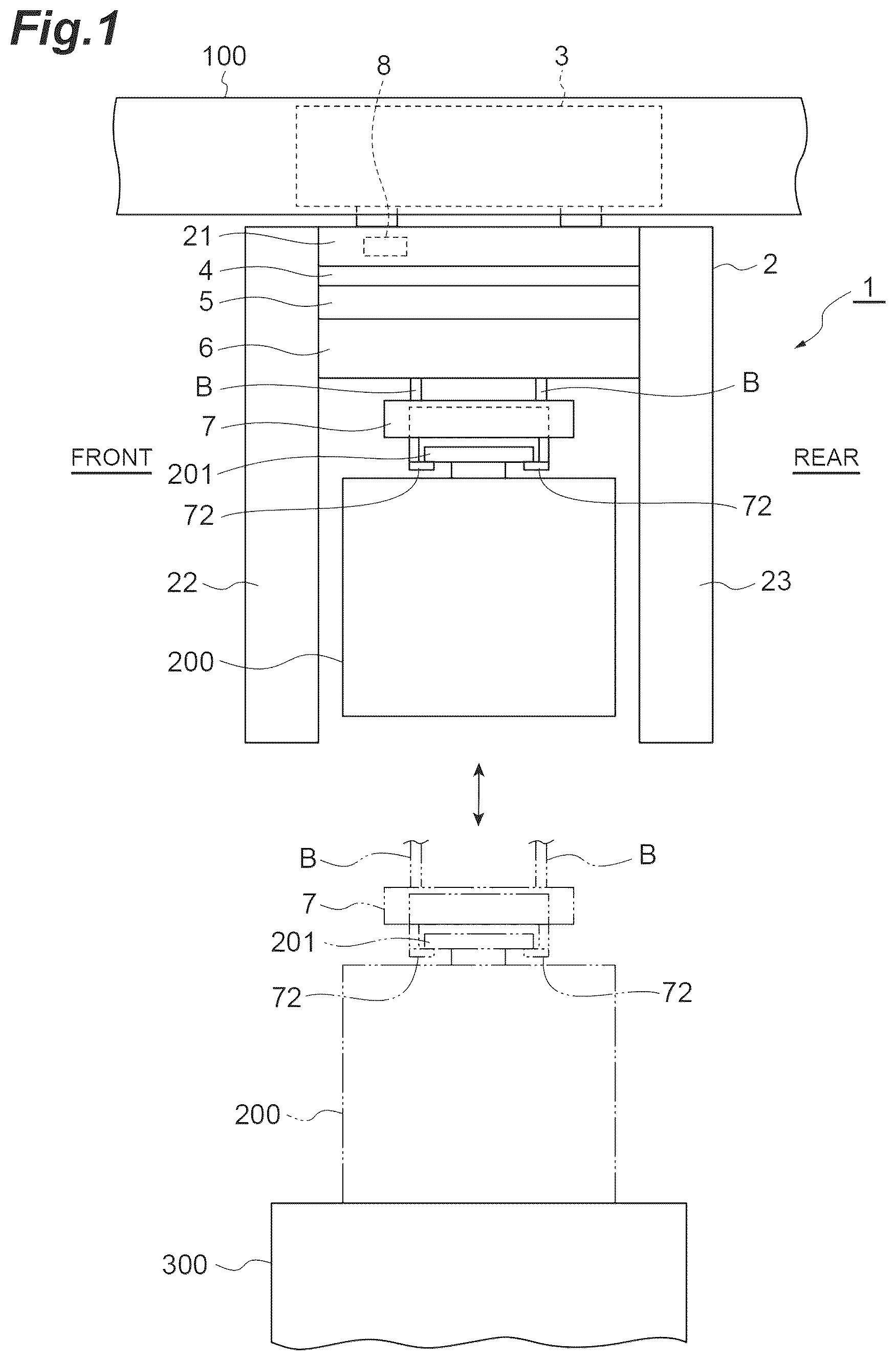 Patent US12106992 — Ceiling carrier — Figure 1