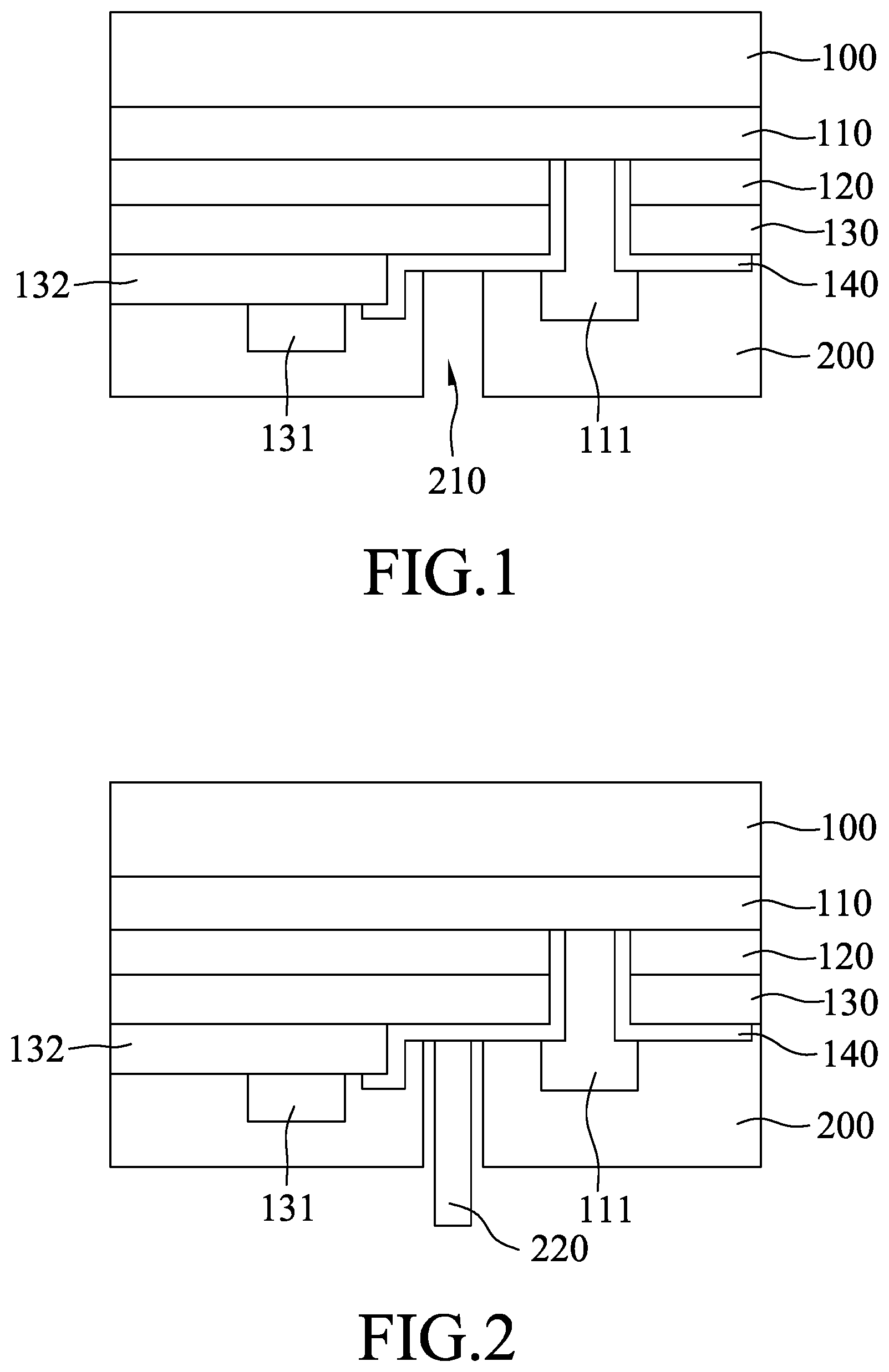 Patent US12106995 — Structure and method for transferring a micro semiconductor element by applying a separation force via a through hole — Figure 1