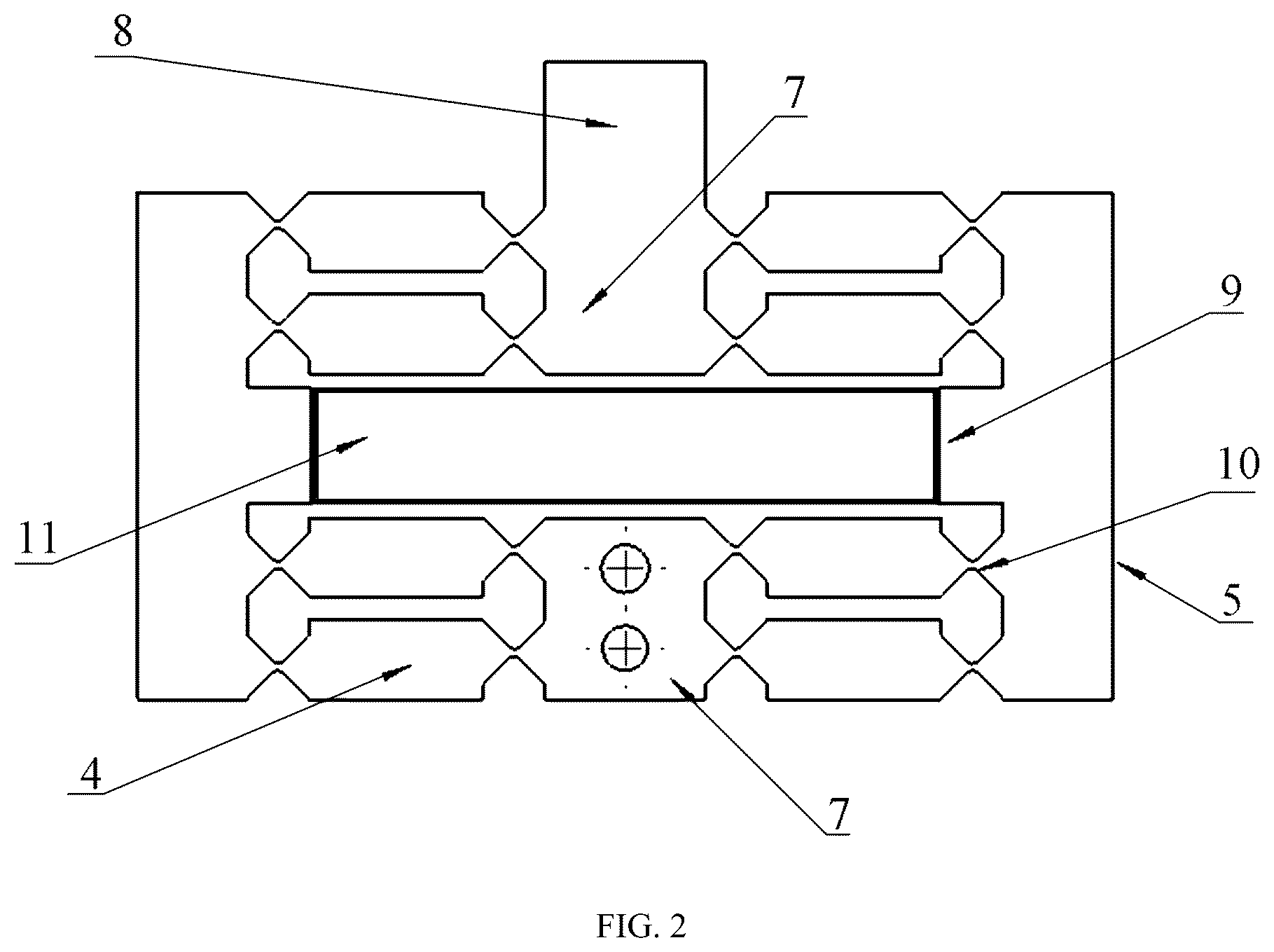 Patent US12106999 Figure 2 – Decoupled XY parallel micro-positioning stage