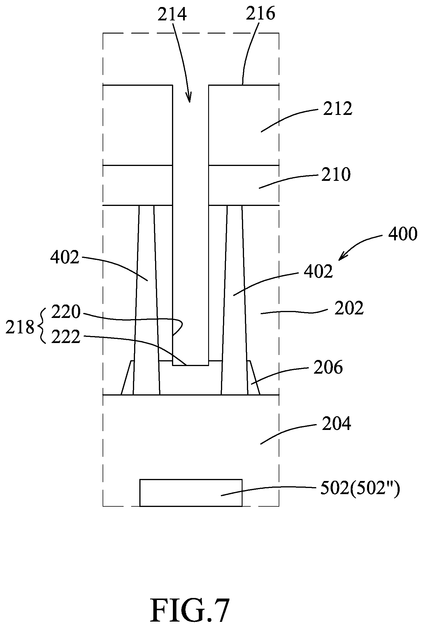 Patent US12107001 Figure 7 – Semiconductor feature and method for manufacturing the same