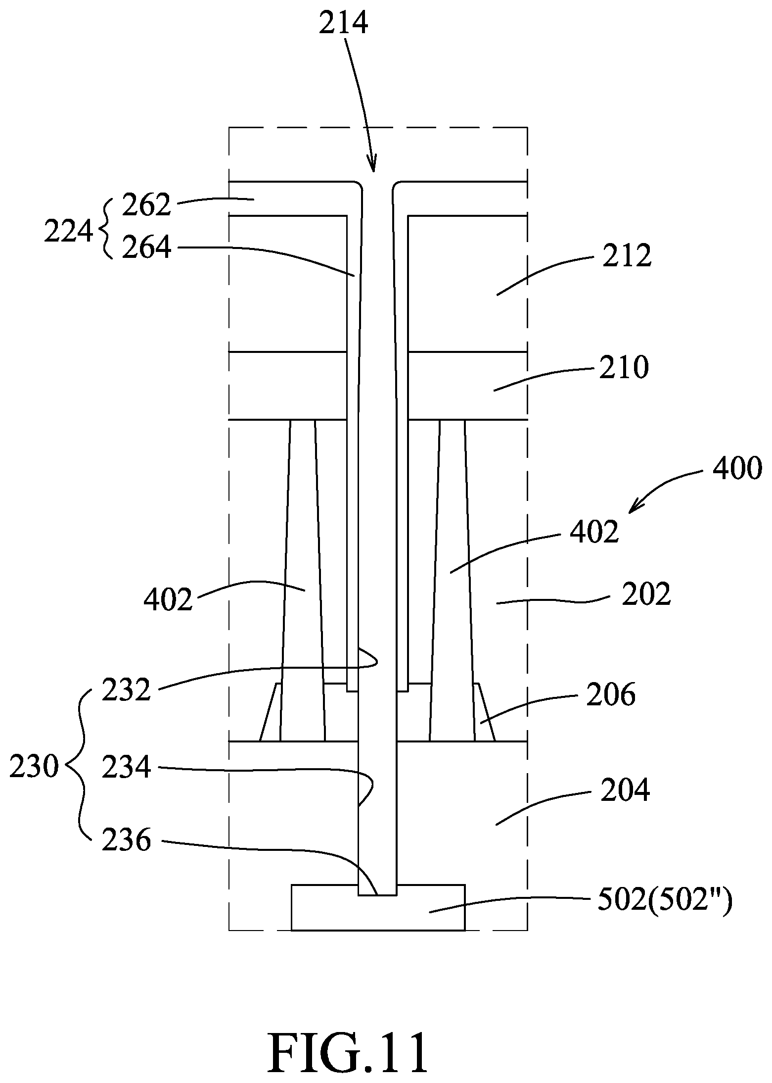 Patent US12107001 Figure 11 – Semiconductor feature and method for manufacturing the same