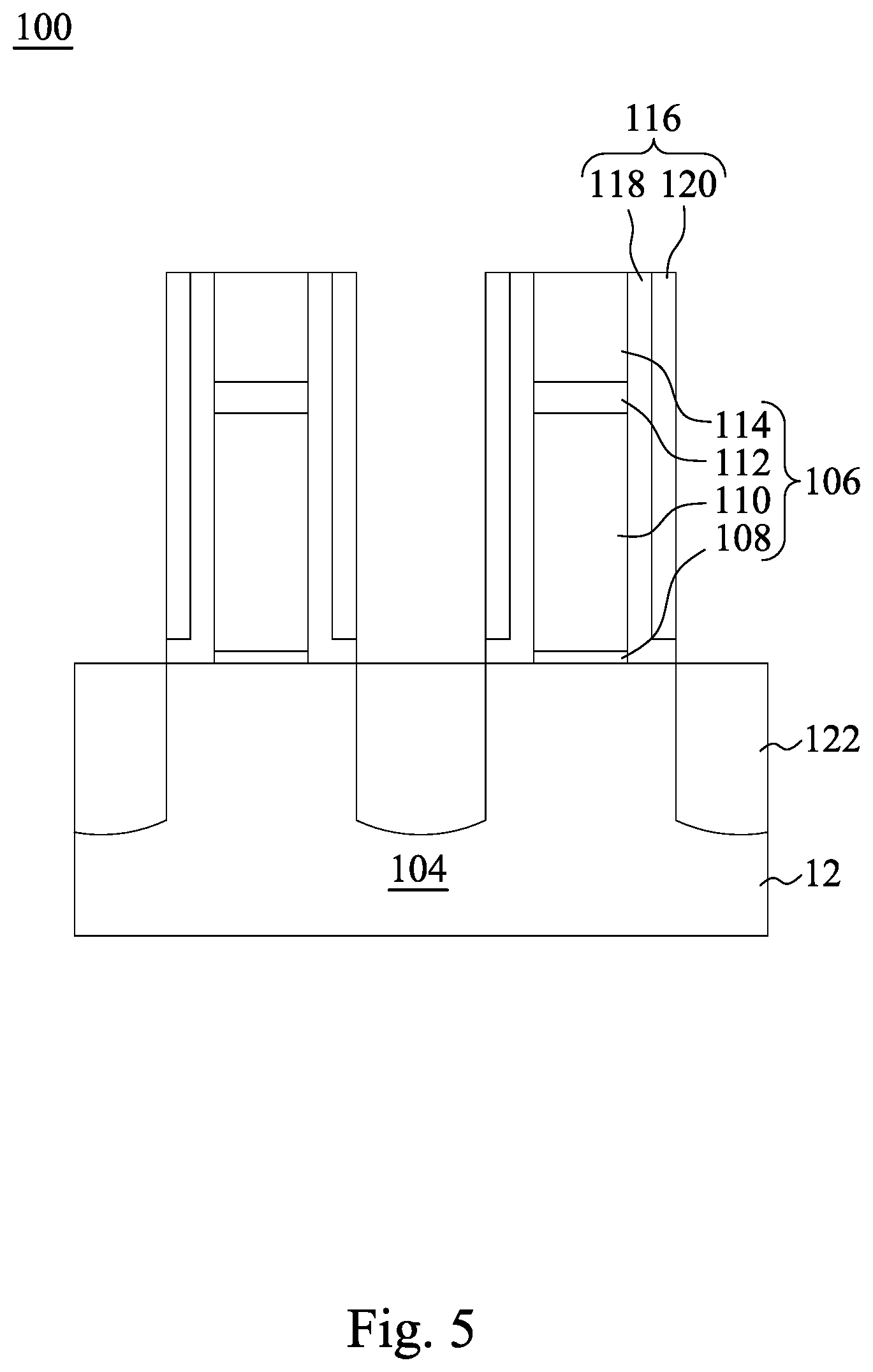 Patent US12107003 Figure 6 – Etch profile control of gate contact opening