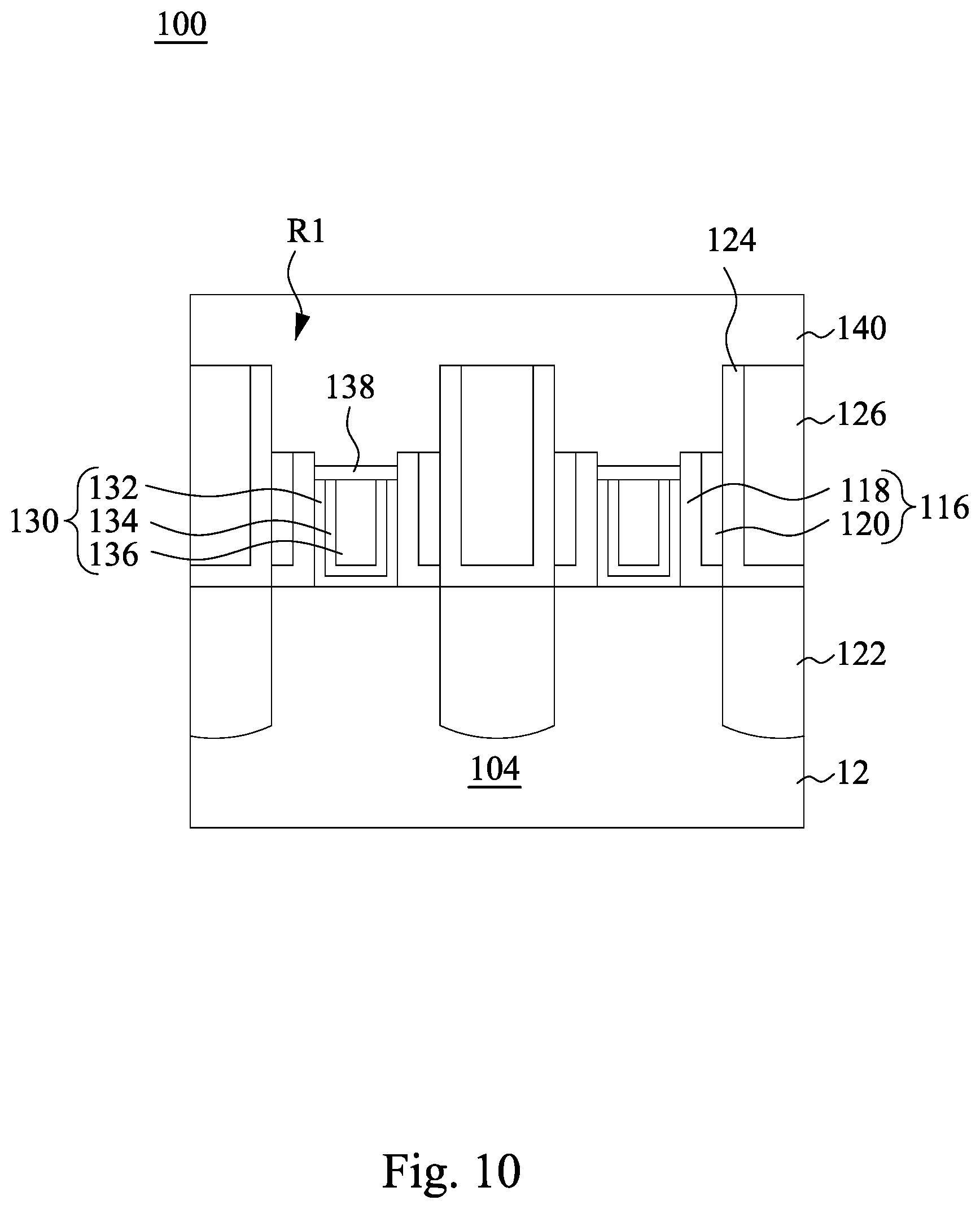 Patent US12107003 Figure 11 – Etch profile control of gate contact opening
