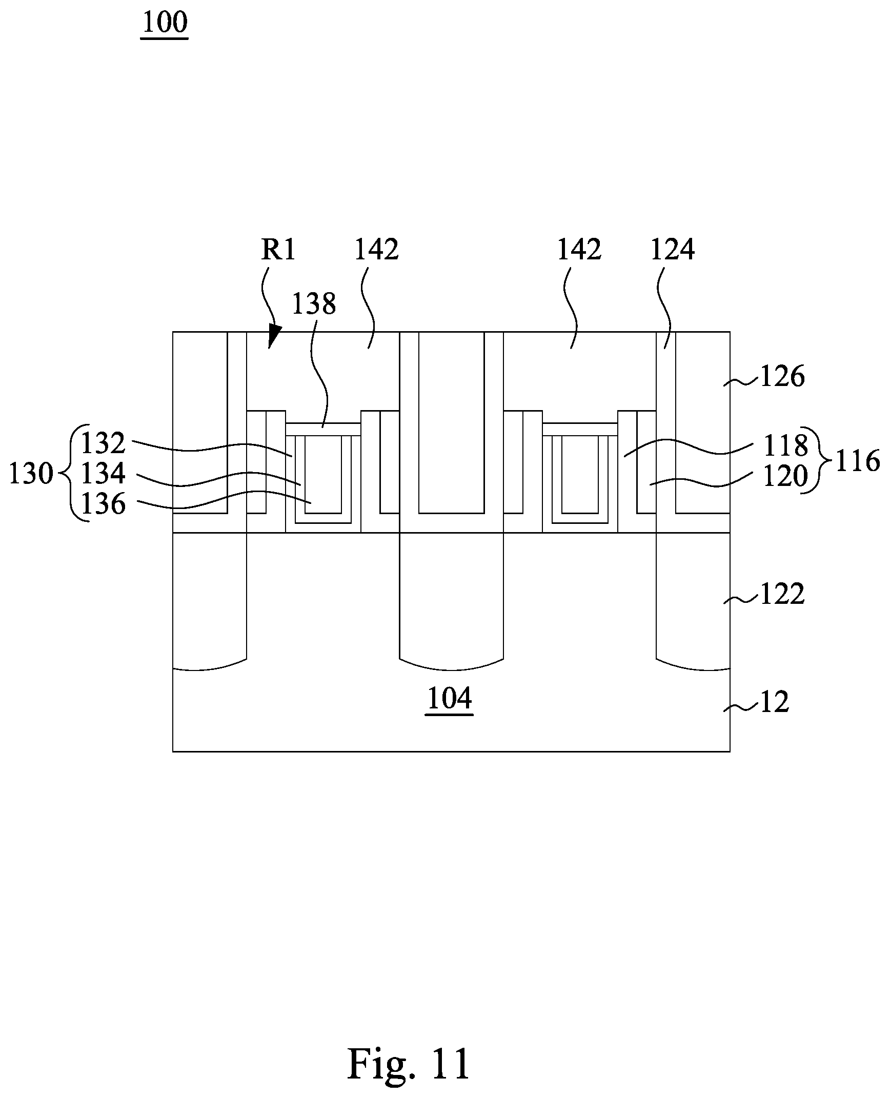 Patent US12107003 Figure 12 – Etch profile control of gate contact opening