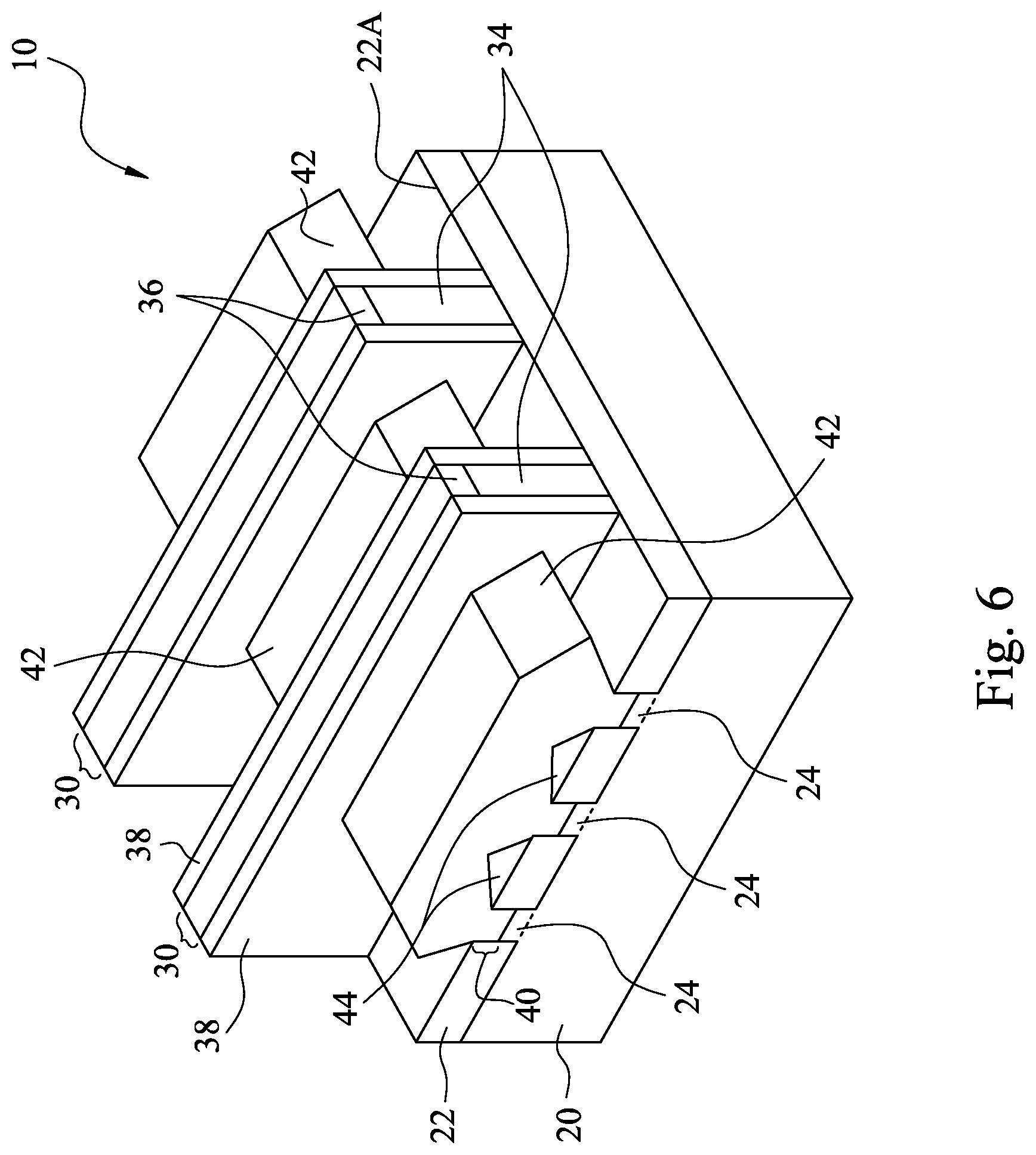 Patent US12107007 Figure 6 – Recessed contacts at line end and methods forming same