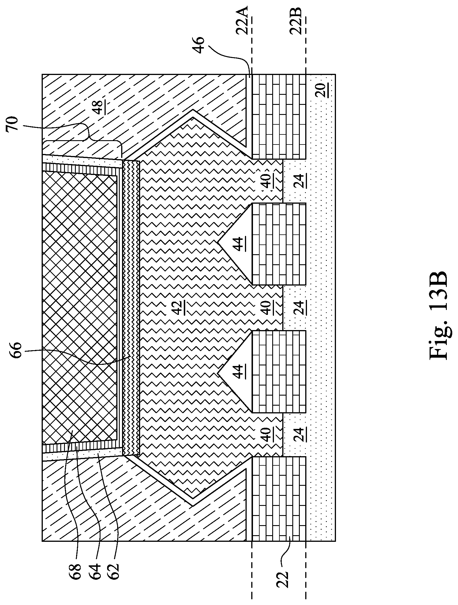 Patent US12107007 Figure 16 – Recessed contacts at line end and methods forming same