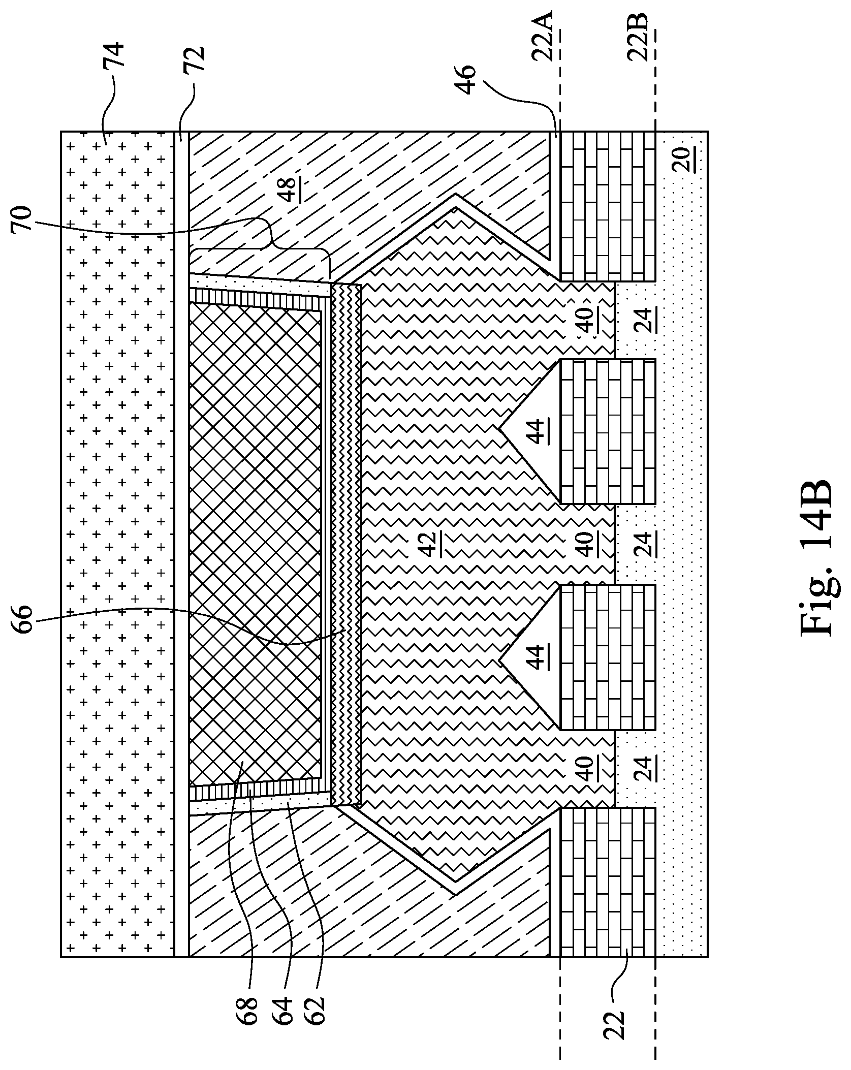 Patent US12107007 Figure 18 – Recessed contacts at line end and methods forming same