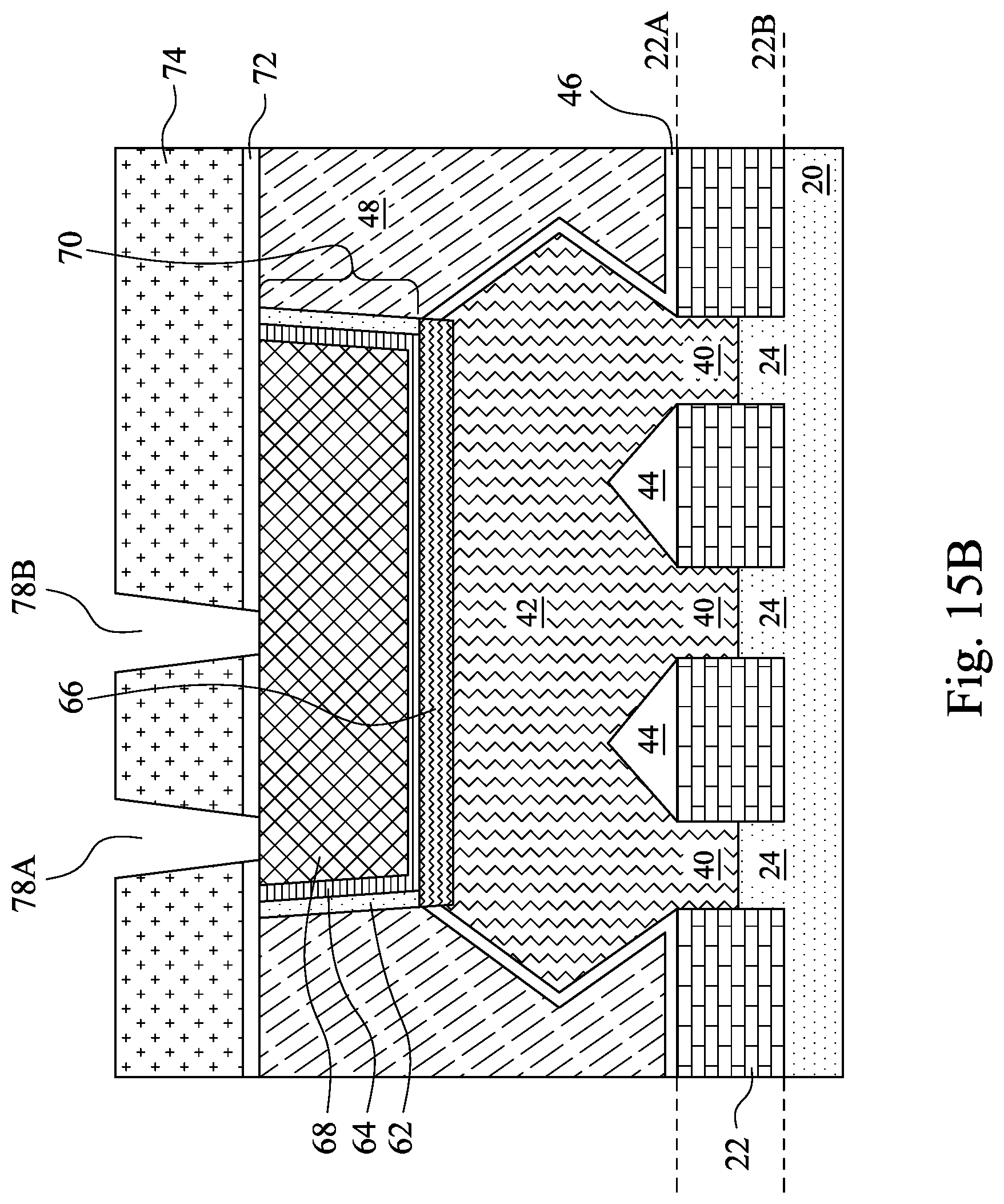 Patent US12107007 Figure 20 – Recessed contacts at line end and methods forming same