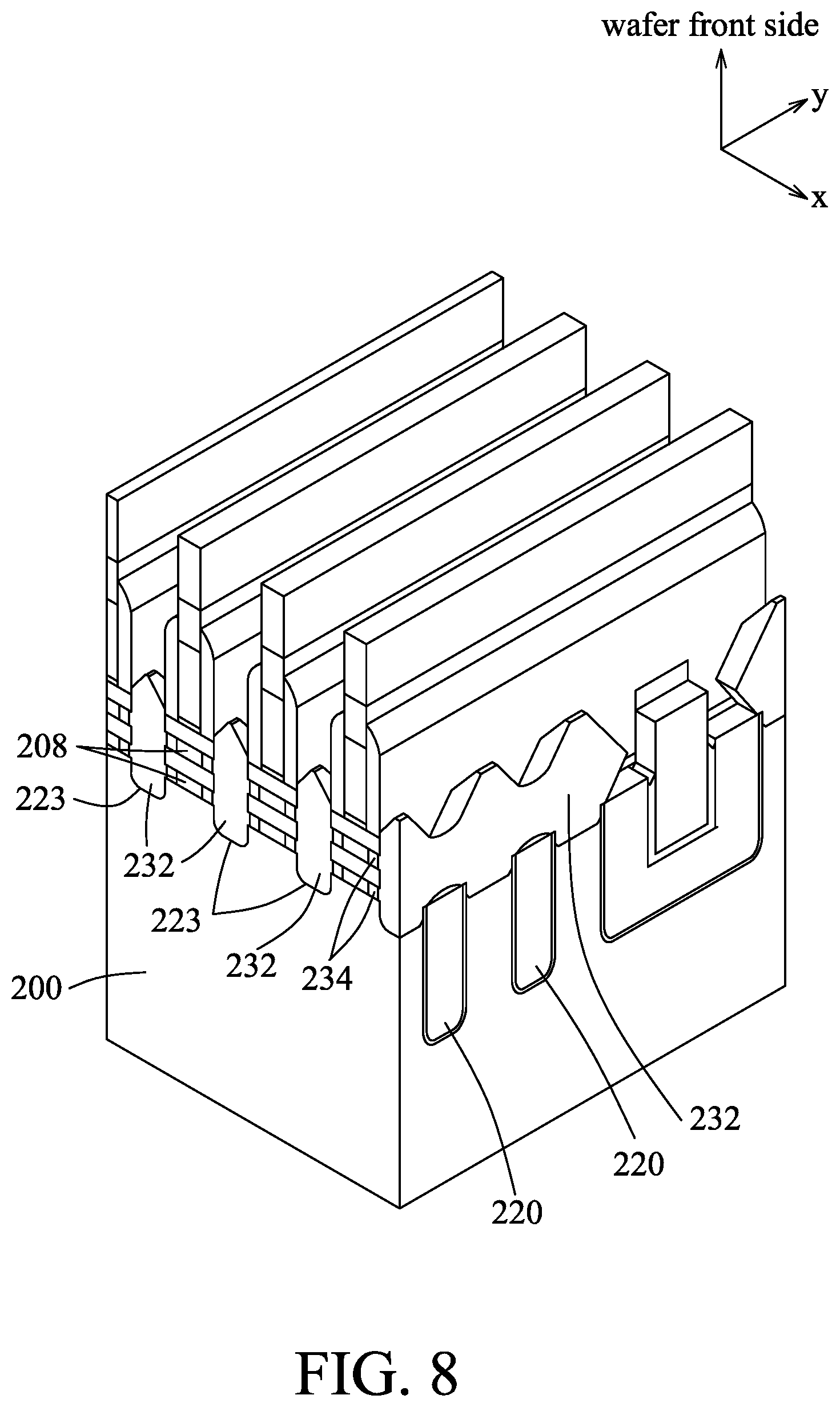 Patent US12107011 Figure 8 – Method for fabricating a semiconductor device