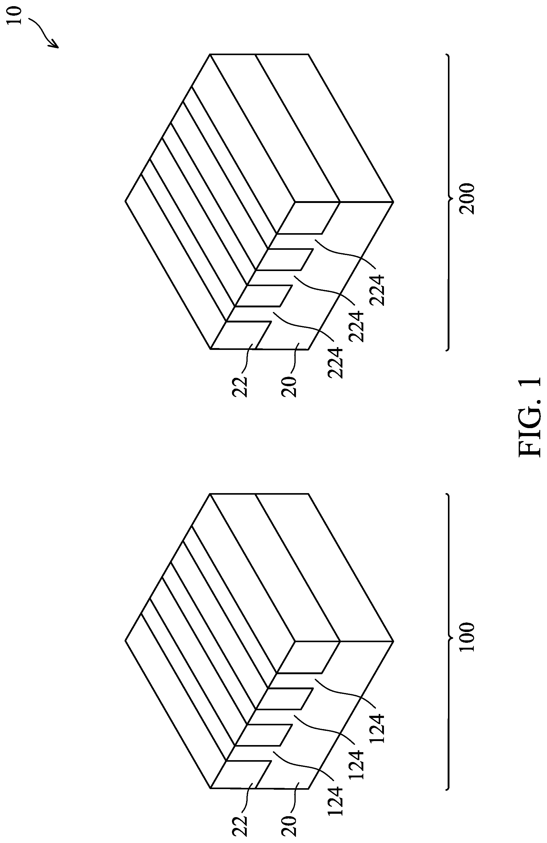 Patent US12107015 Figure 1 – NMOS and PMOS transistor gates with hafnium oxide layers and lanthanum oxide layers