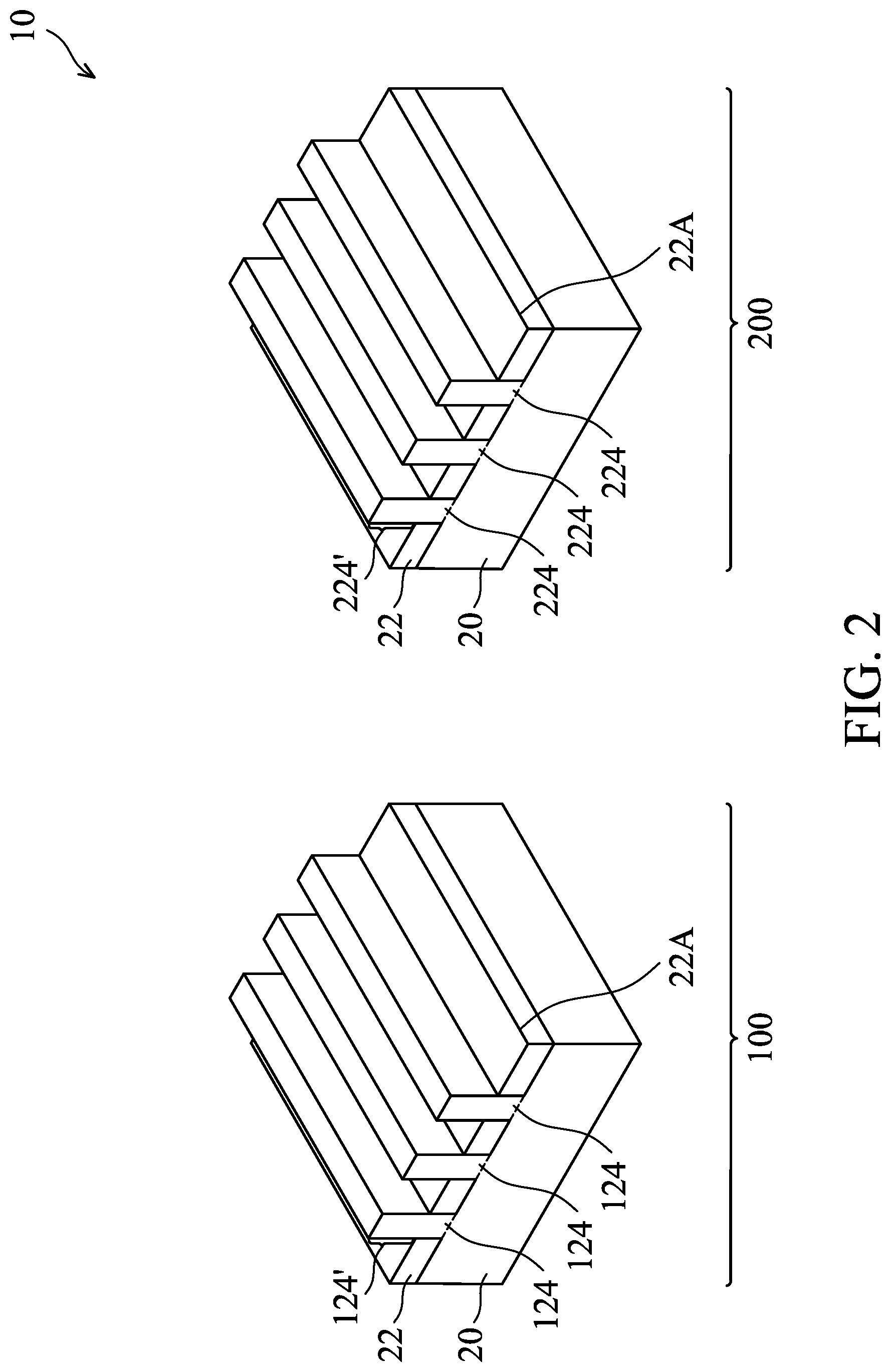 Patent US12107015 Figure 2 – NMOS and PMOS transistor gates with hafnium oxide layers and lanthanum oxide layers