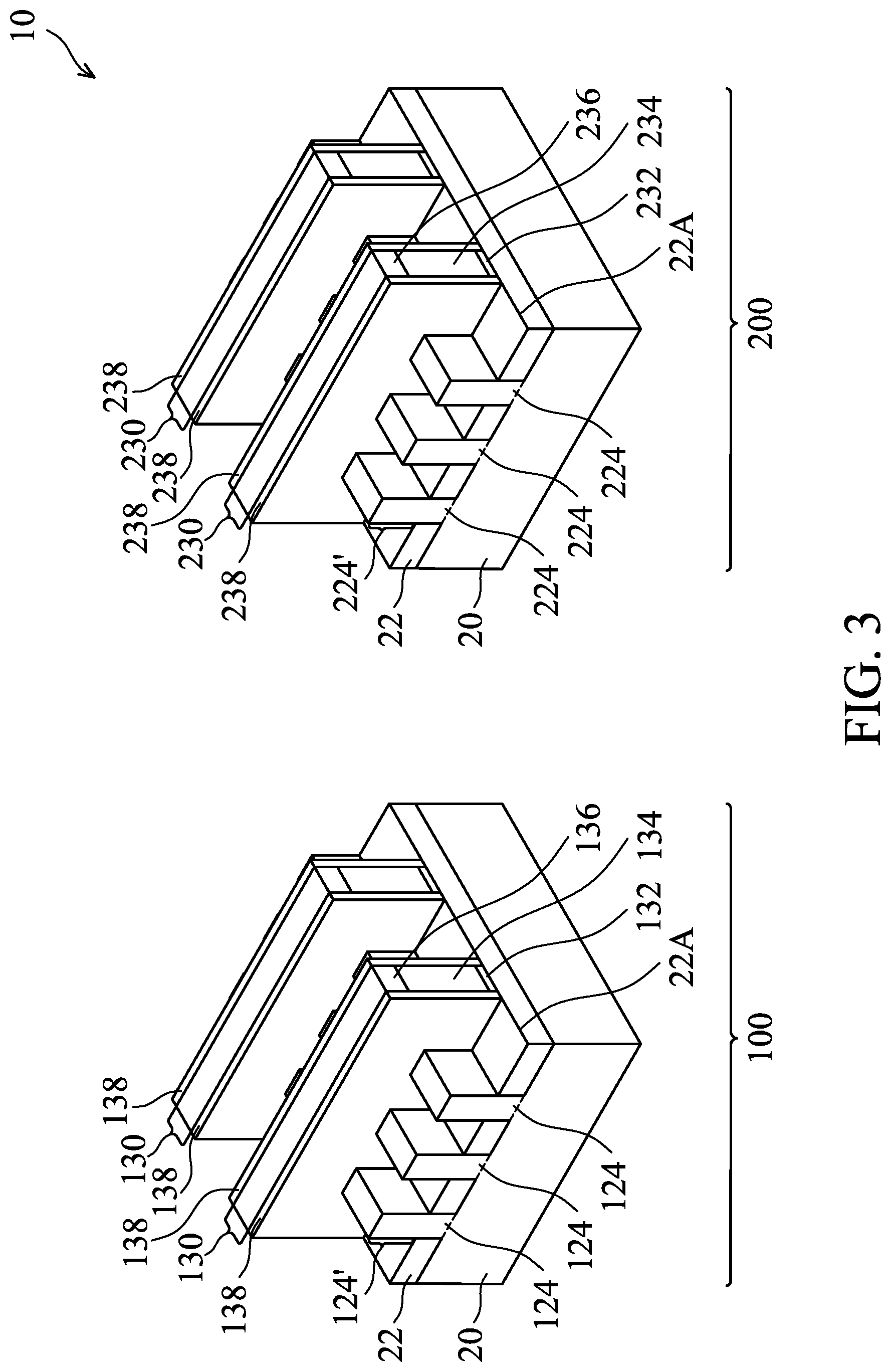 Patent US12107015 Figure 3 – NMOS and PMOS transistor gates with hafnium oxide layers and lanthanum oxide layers