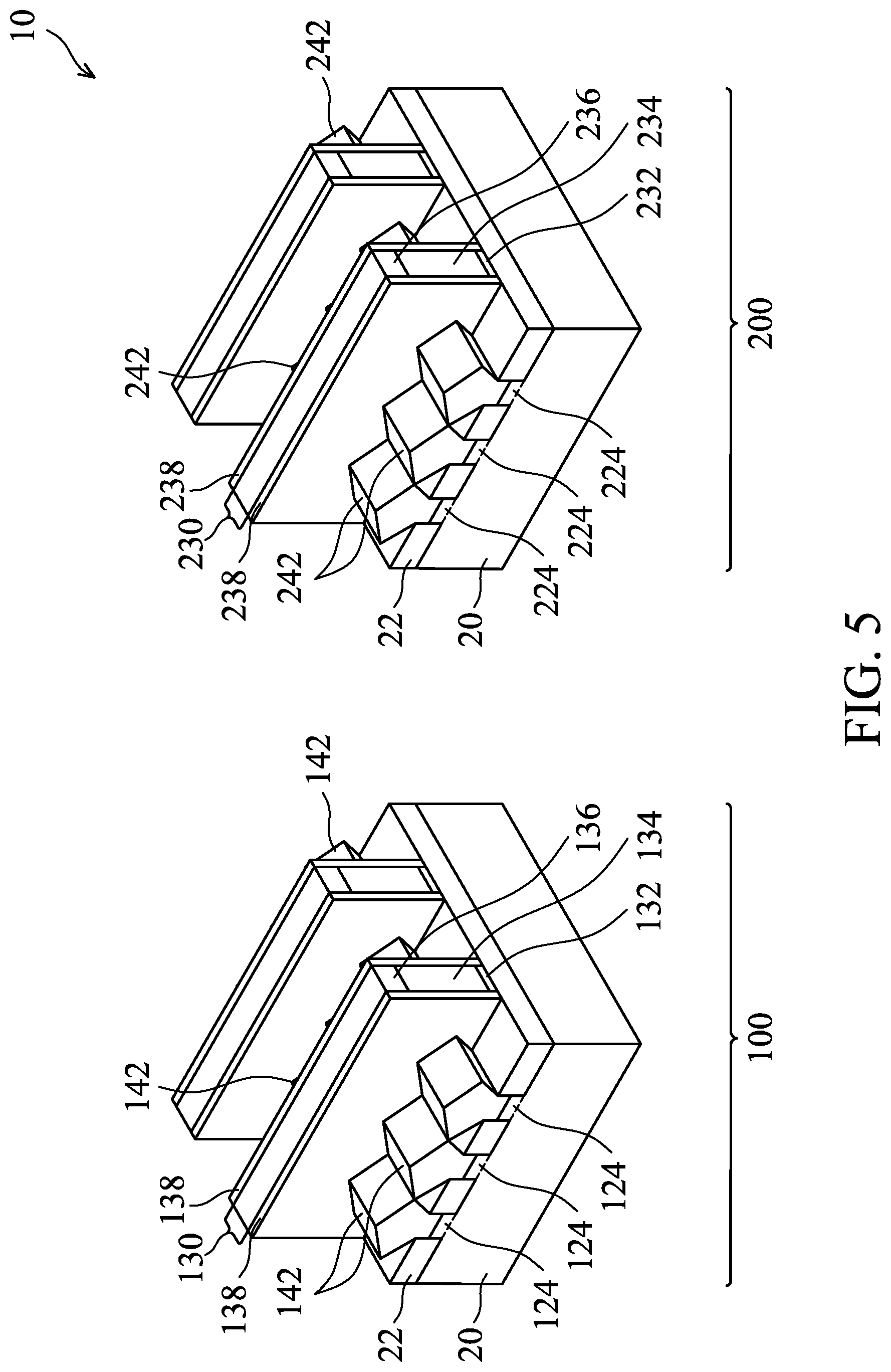 Patent US12107015 Figure 5 – NMOS and PMOS transistor gates with hafnium oxide layers and lanthanum oxide layers