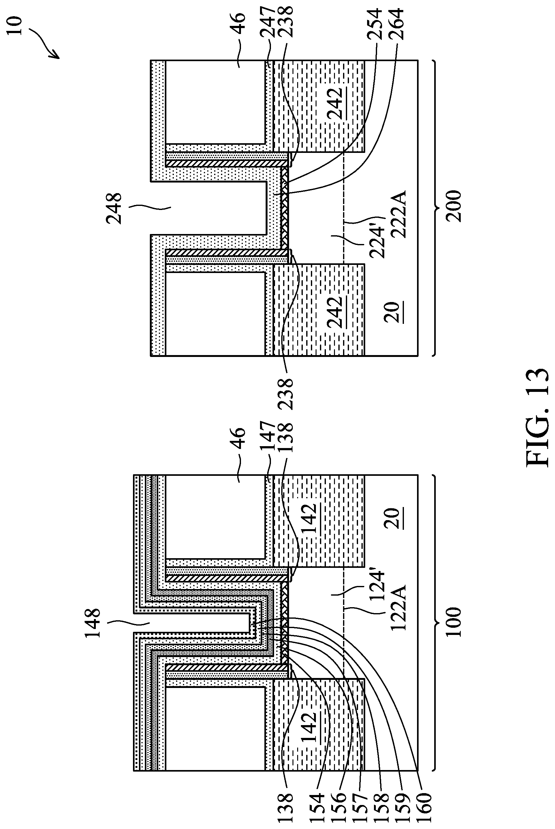Patent US12107015 Figure 13 – NMOS and PMOS transistor gates with hafnium oxide layers and lanthanum oxide layers