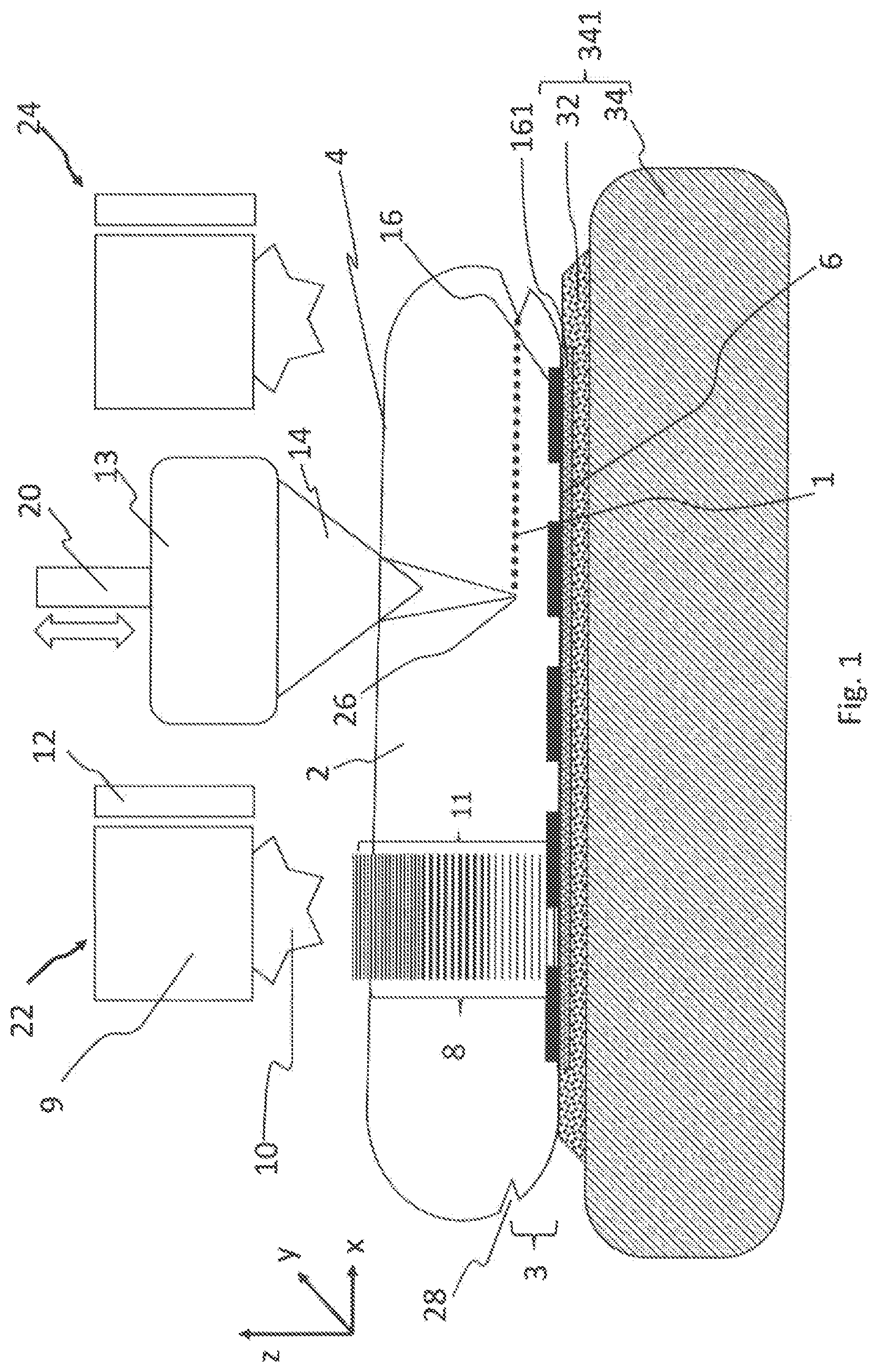 Patent US12107017 Figure 1 – Method and apparatus for producing at least one modification in a solid body