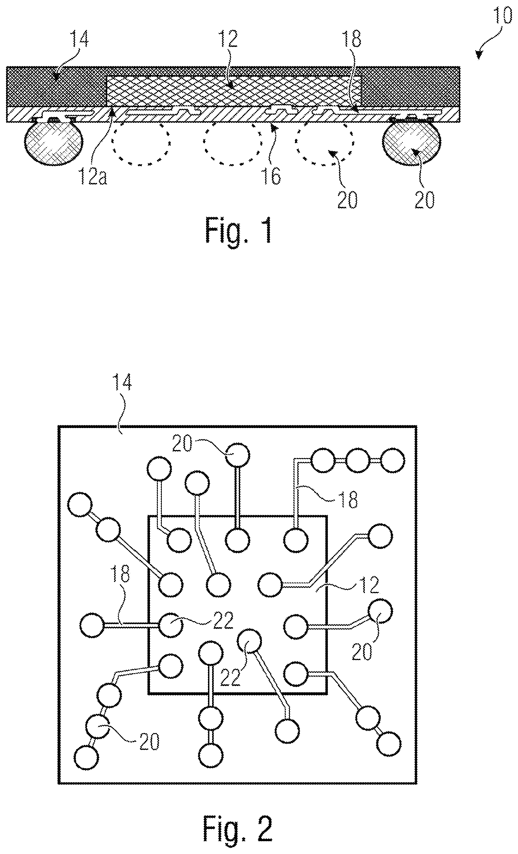 Patent US12107026 Figure 1 – Circuit arrangement with a thermal interface