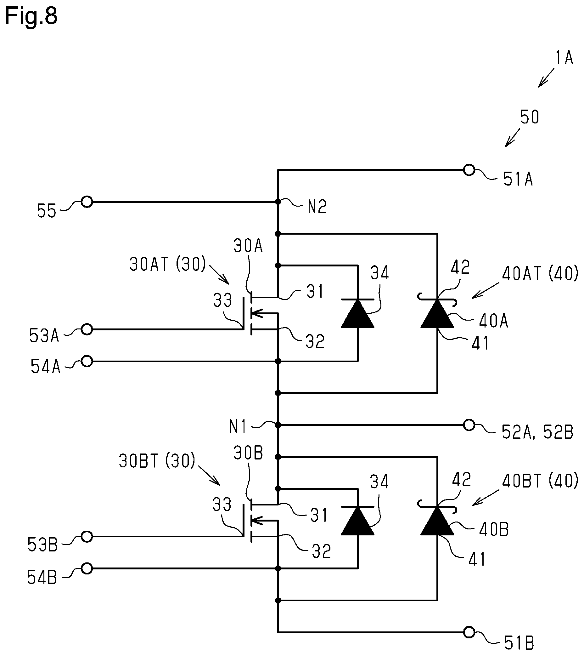 Patent US12107029 Figure 8 – Power module with graphite plate