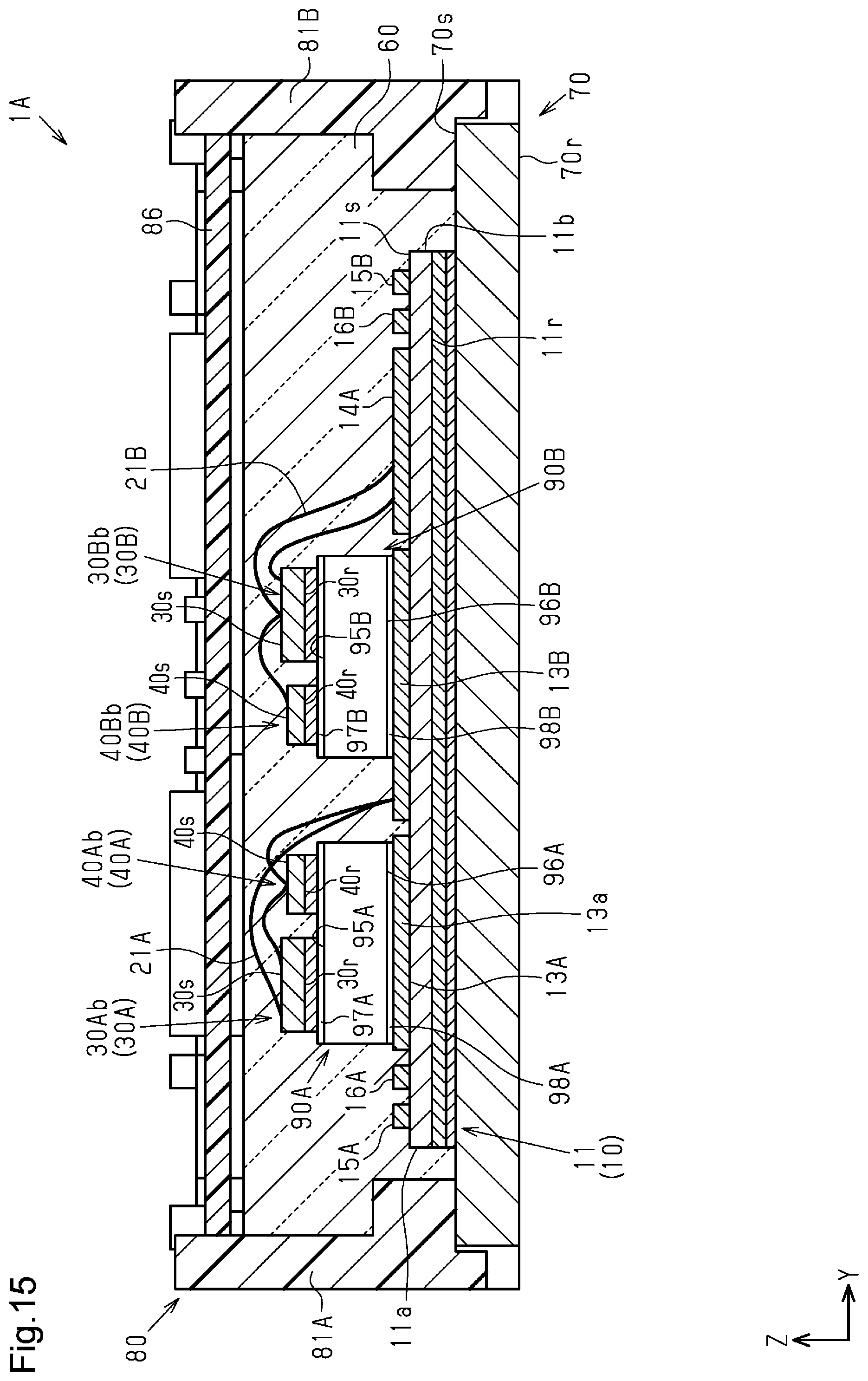 Patent US12107029 Figure 15 – Power module with graphite plate