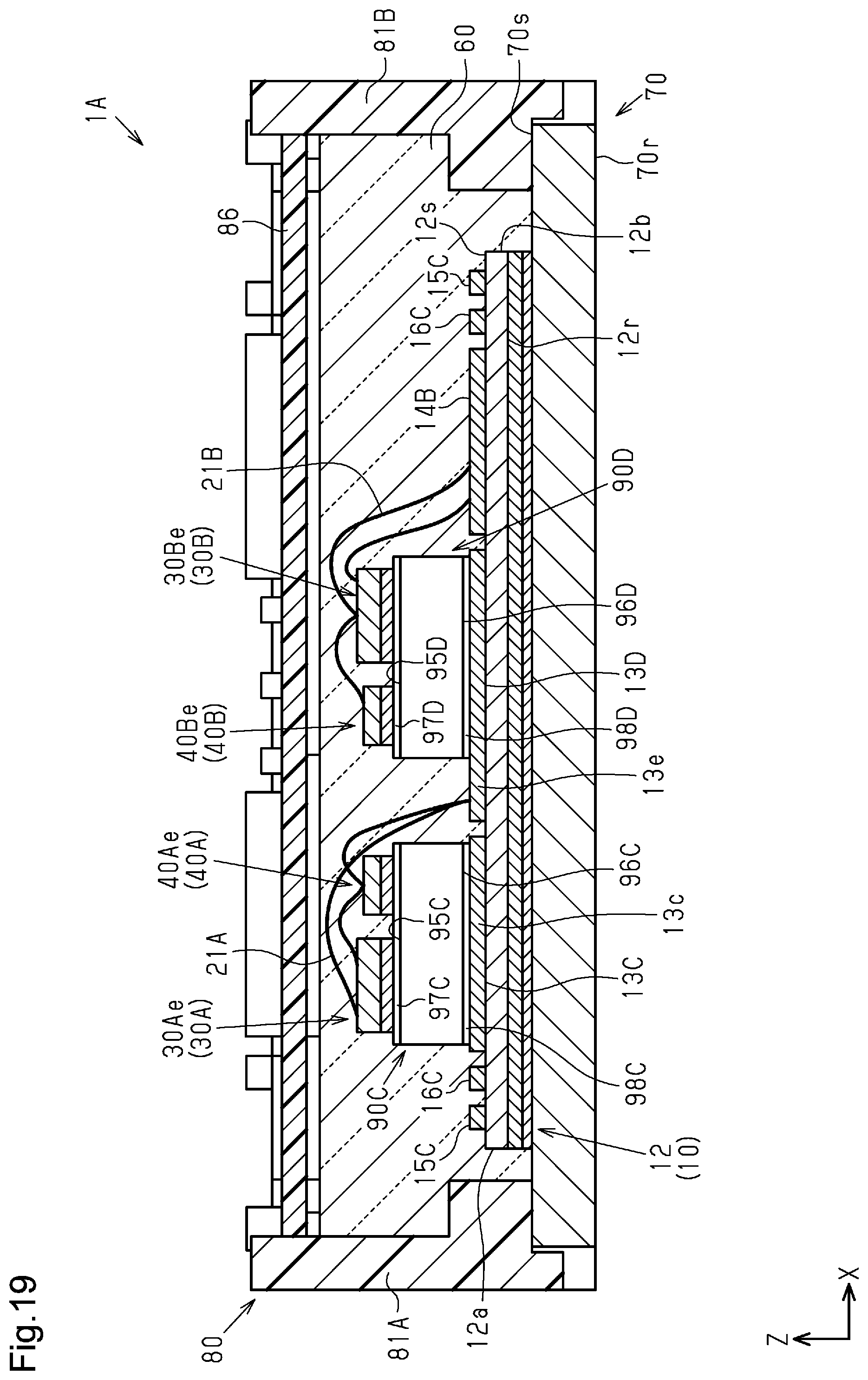Patent US12107029 Figure 19 – Power module with graphite plate