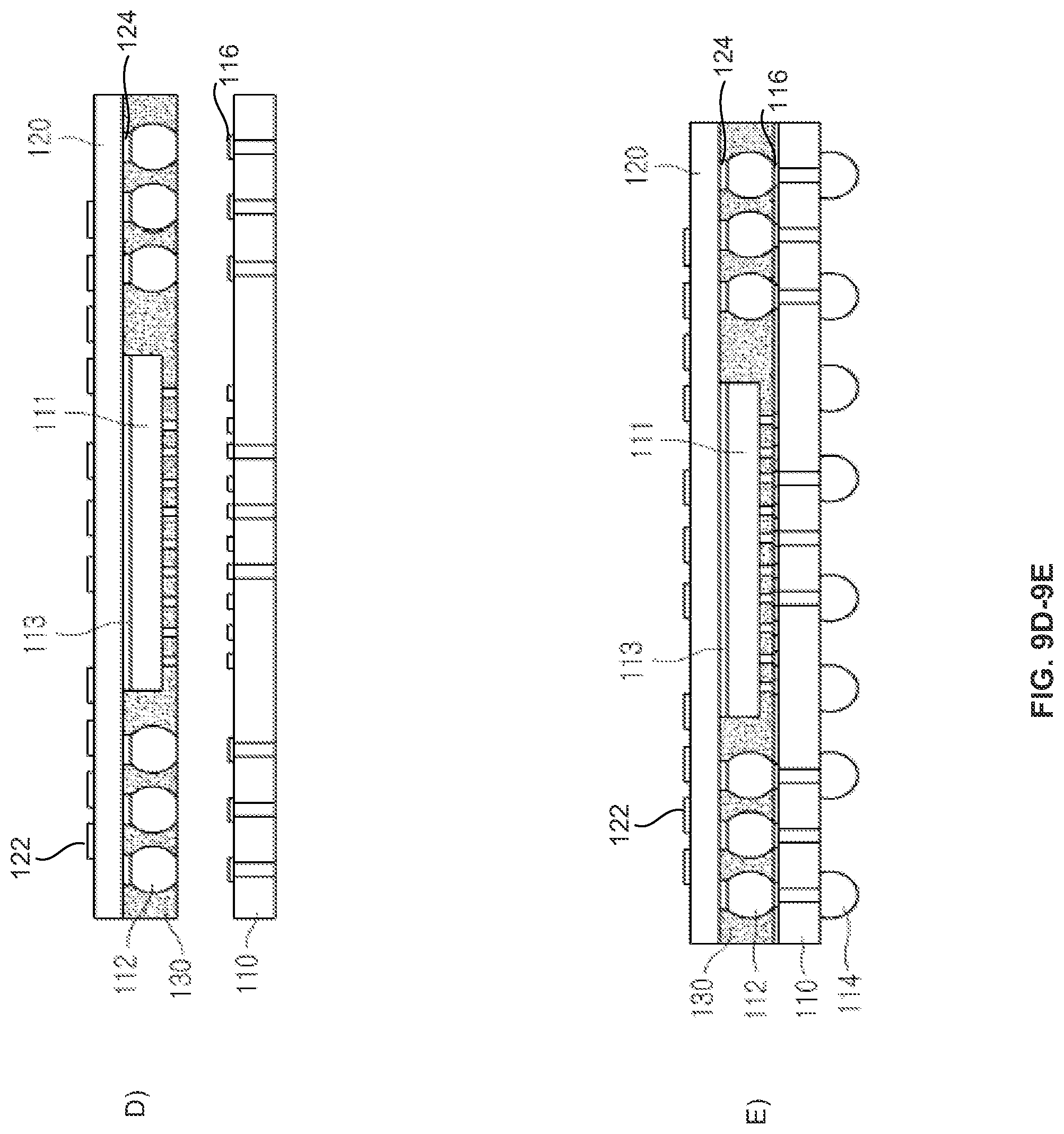 Patent US12107035 Figure 15 – Semiconductor device with a semiconductor die embedded between an extended substrate and a bottom substrate