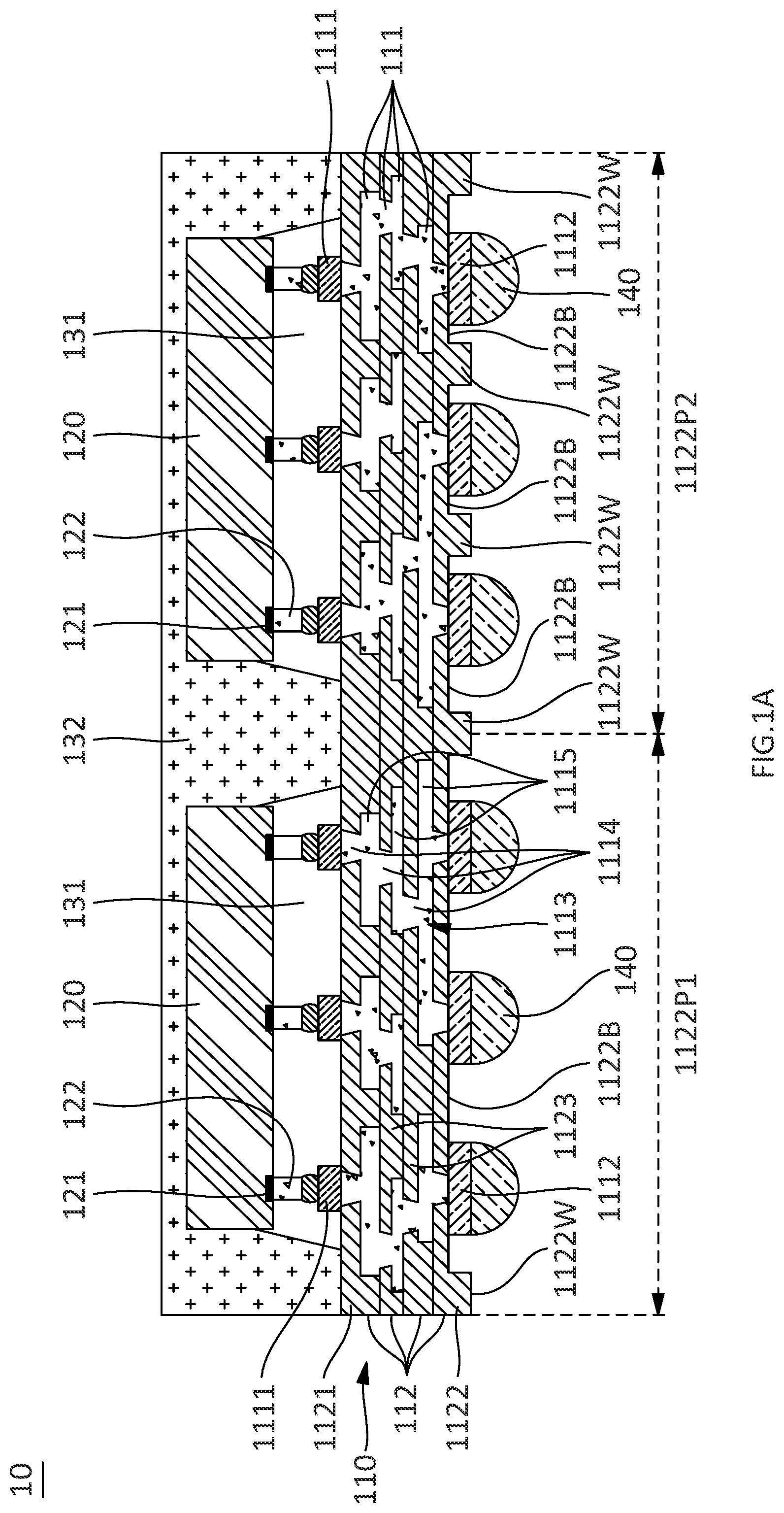 Patent US12107037 — Semiconductor devices and methods of manufacturing electronic devices — Figure 1