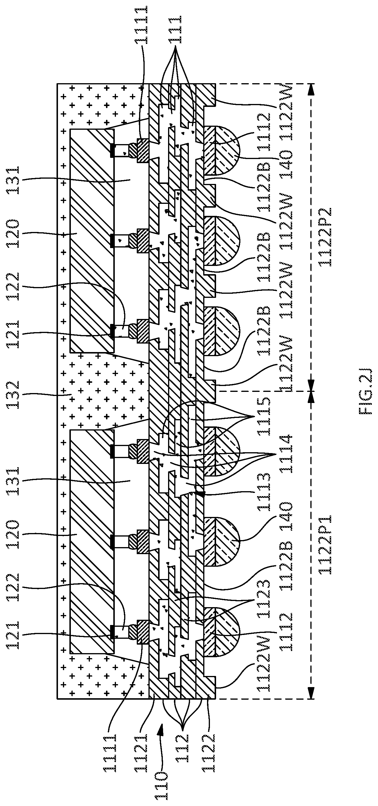 Patent US12107037 Figure 10 – Semiconductor devices and methods of manufacturing electronic devices