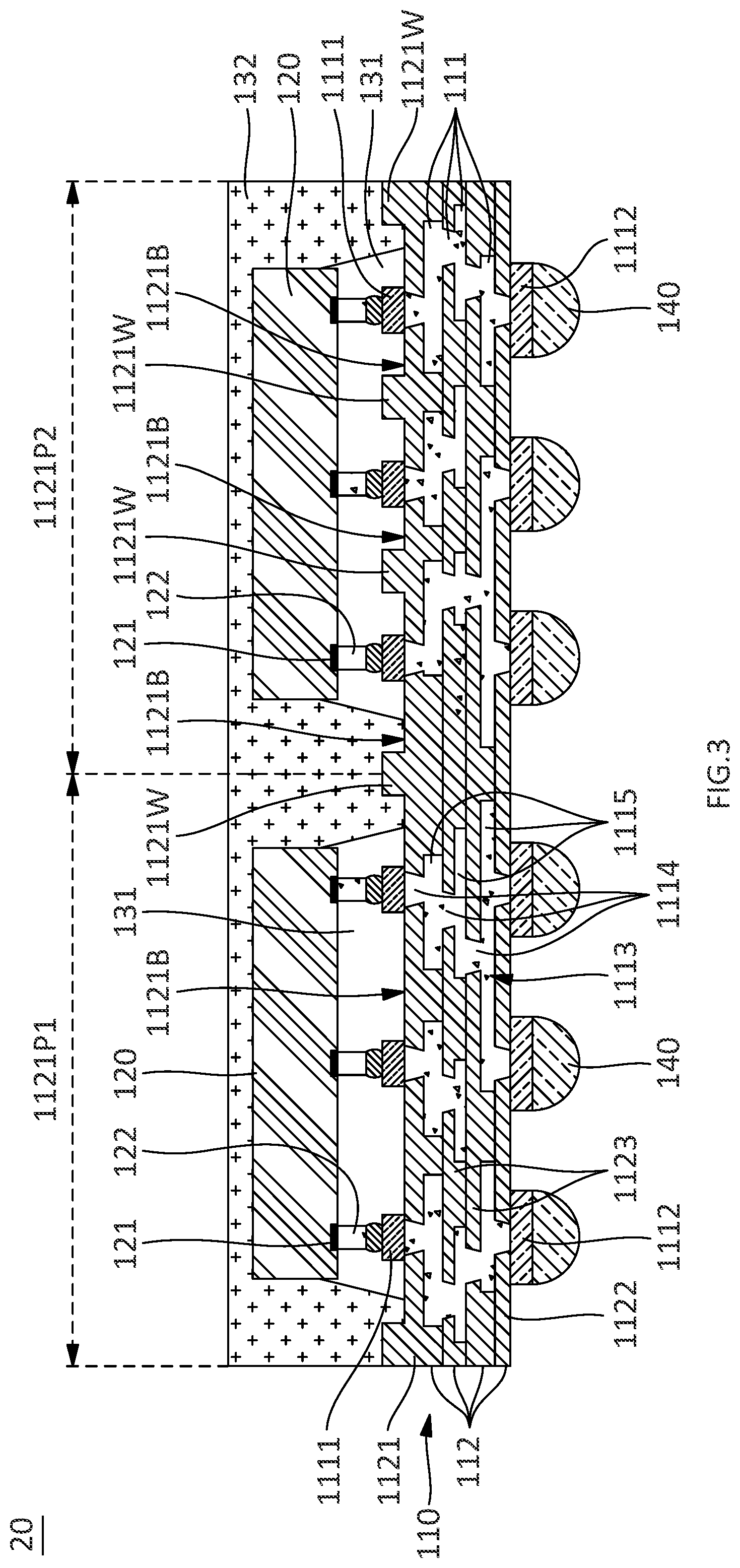 Patent US12107037 Figure 12 – Semiconductor devices and methods of manufacturing electronic devices