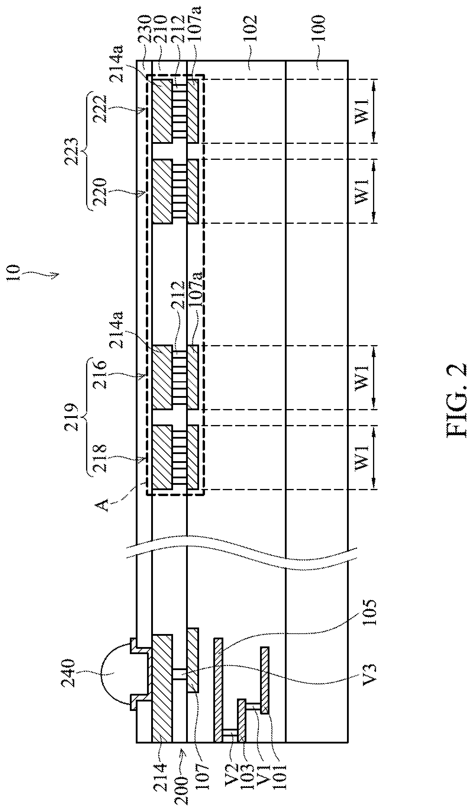 Patent US12107043 Figure 2 – Multilayer-type on-chip inductor structure