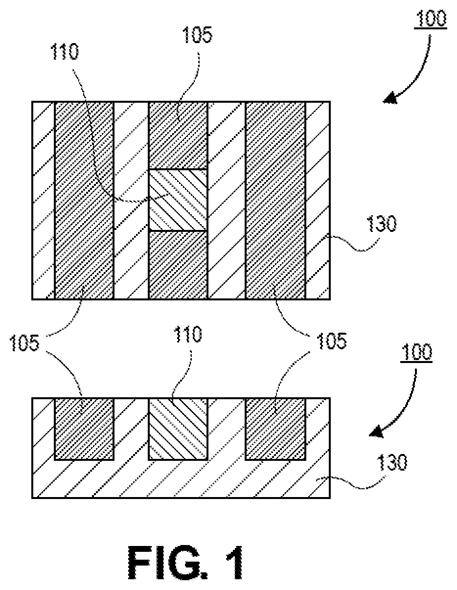 Patent US12107044 Figure 1 – Metal oxycarbide resists as leave behind plugs