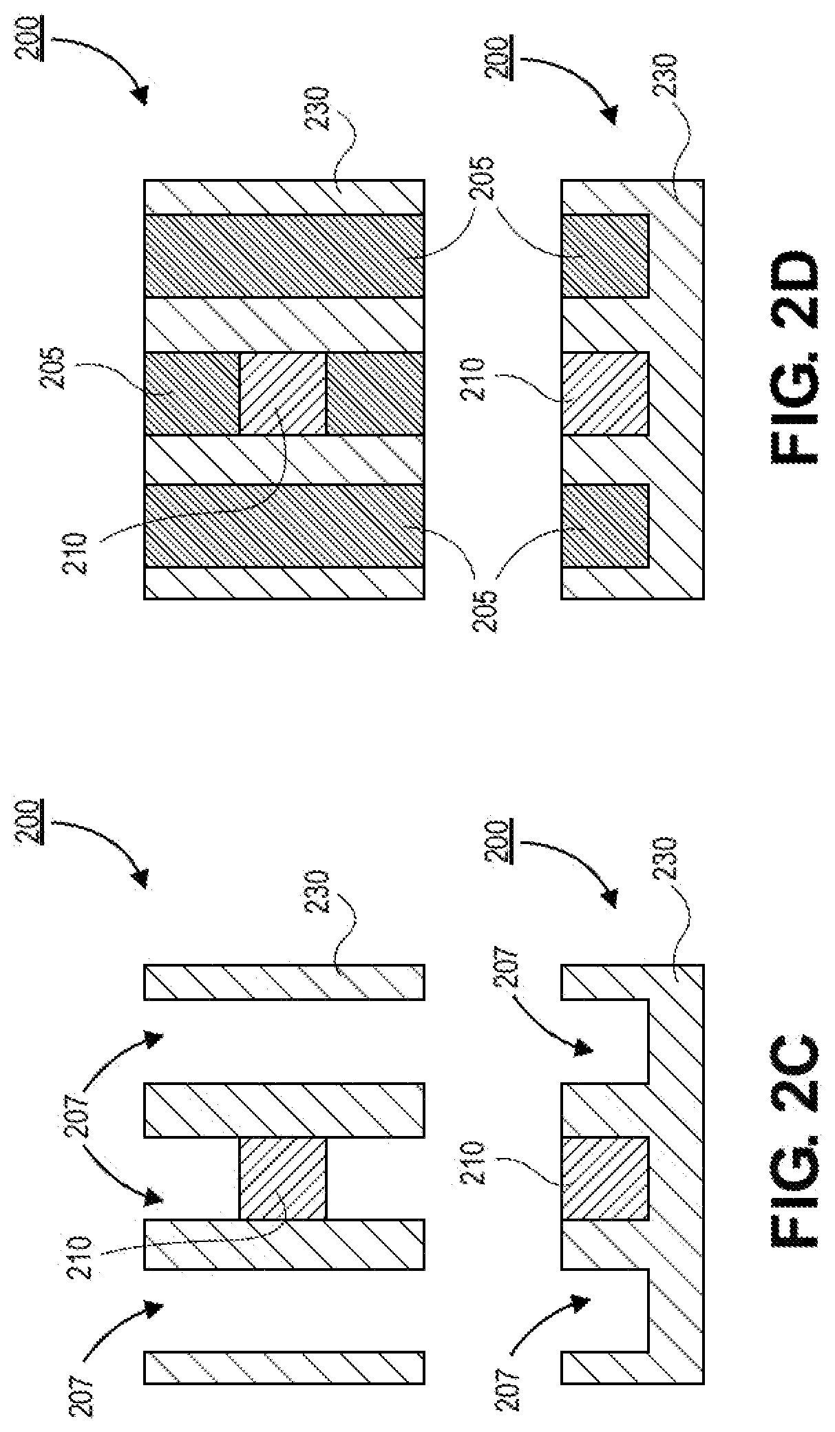 Patent US12107044 Figure 3 – Metal oxycarbide resists as leave behind plugs