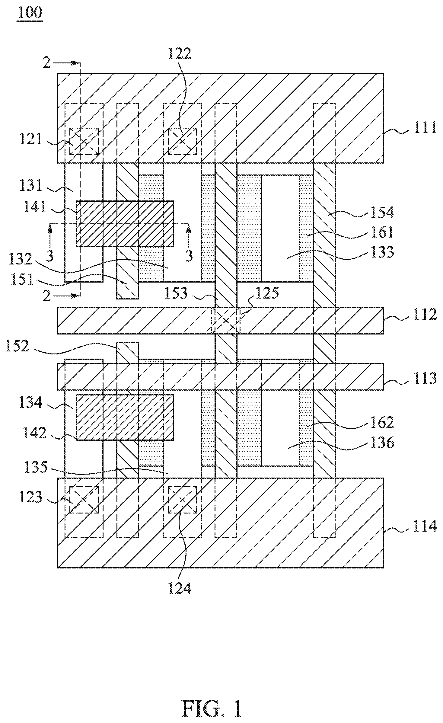 Patent US12107045 Figure 1 – Middle-end-of-line strap for standard cell