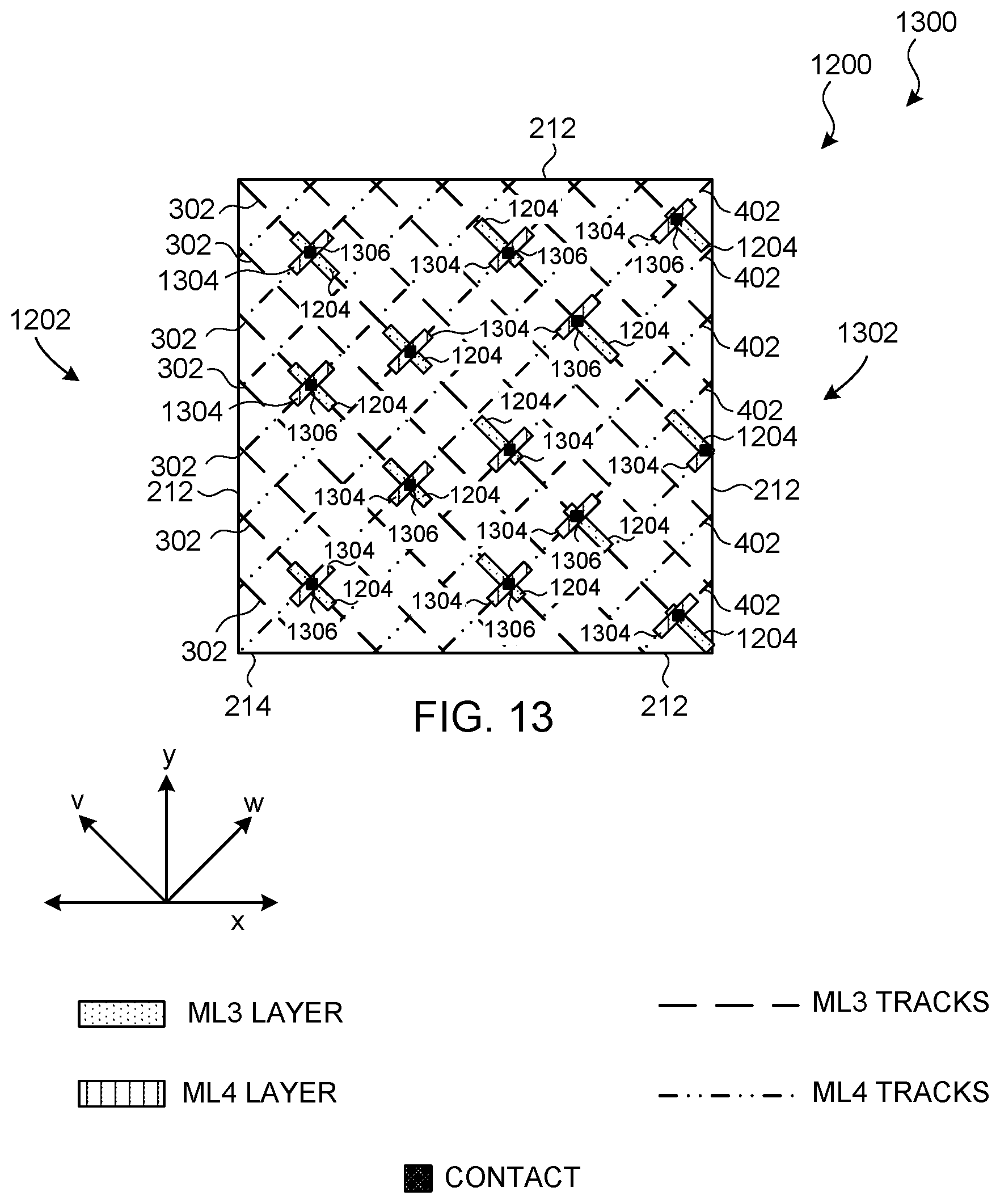 Patent US12107048 Figure 12 – Layouts for conductive layers in integrated circuits