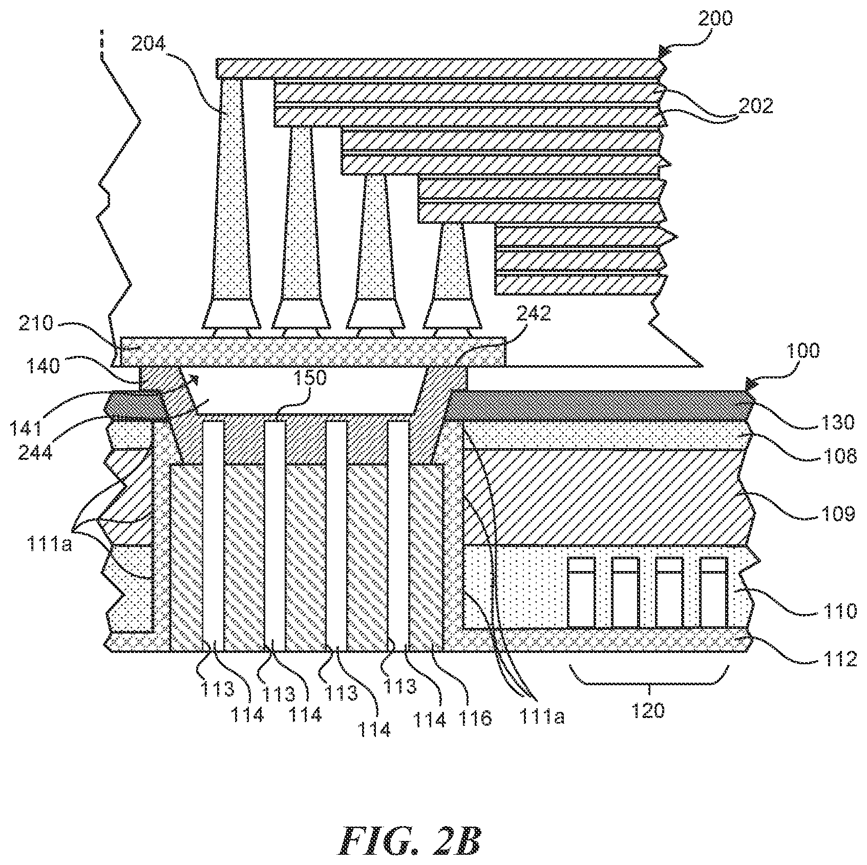 Patent US12107050 Figure 5 – Front end of line interconnect structures and associated systems and methods