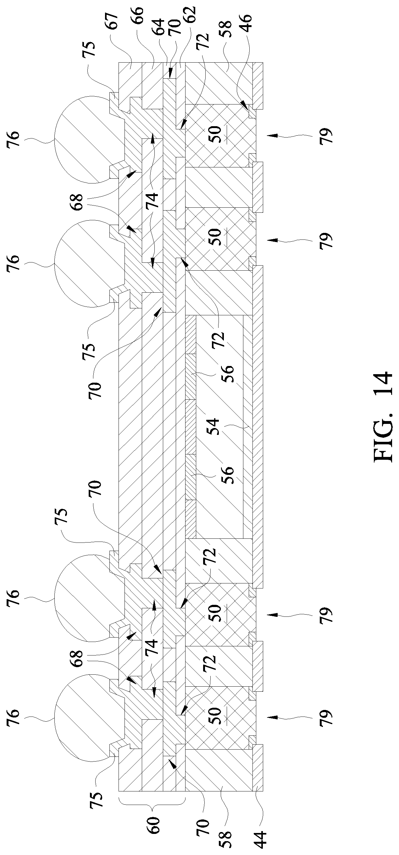 Patent US12107051 Figure 12 – Method of forming semiconductor packages having through package vias