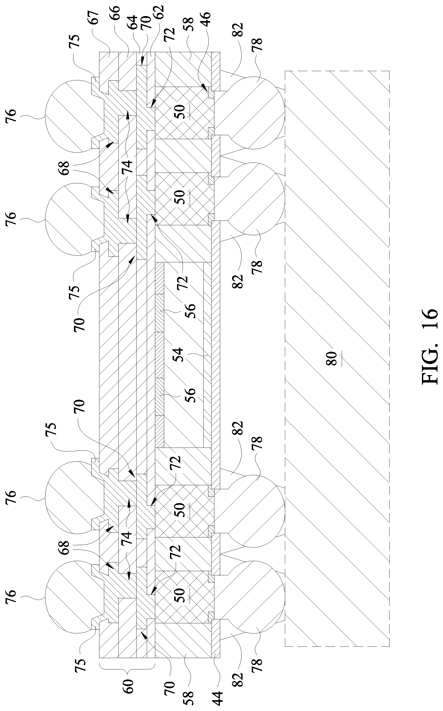 Patent US12107051 Figure 14 – Method of forming semiconductor packages having through package vias