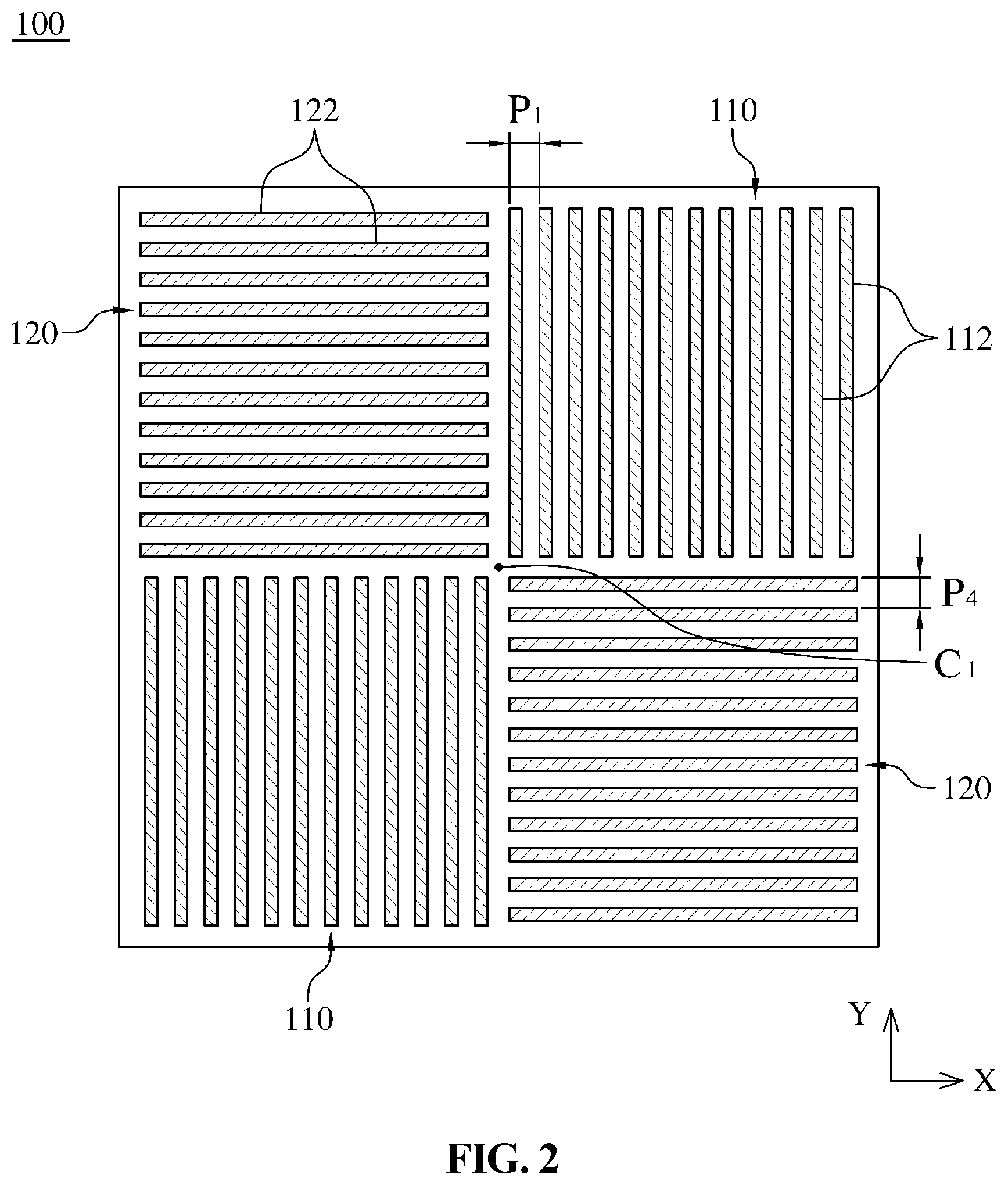 Patent US12107052 Figure 2 – Overlay mark forming Moire pattern, overlay measurement method using same, overlay measurement apparatus using same, and manufacturing method of semiconductor device using same