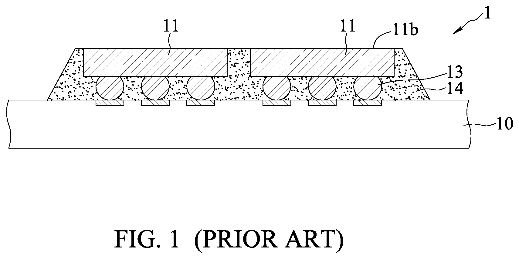 Patent US12107055 Figure 1 – Electronic package and fabrication method thereof