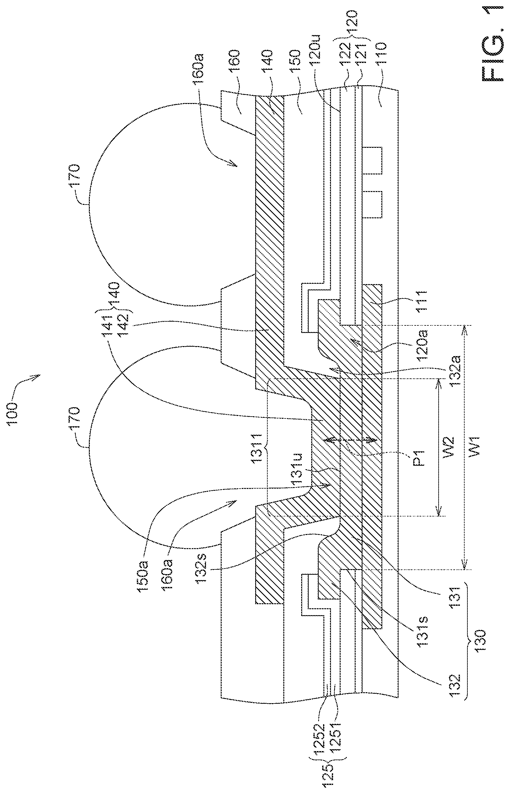Patent US12107059 Figure 1 – Semiconductor package and manufacturing method thereof